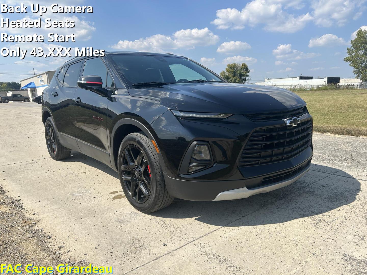 2021 BLACK /Black Chevrolet Blazer 2LT (3GNKBCRS8MS) with an 3.6L V6 DOHC 24V engine, 9A transmission, located at 506 S. Kingshighway, Cape Girardeau, MO, 63703, (573) 235-5000, 37.294991, -89.553635 - 2021 Chevrolet Blazer 2lt 43xxx miles Front Wheel Drive 3.6L V6 Red Line Edition Convenience Package Driver Confidence Package Automatic Power/Heated Seats Heated Steering Wheel Backup Camera Bluetooth Remote Start Cruise Power Windows/Locks/Mirrors We have financing available and we - Photo#0