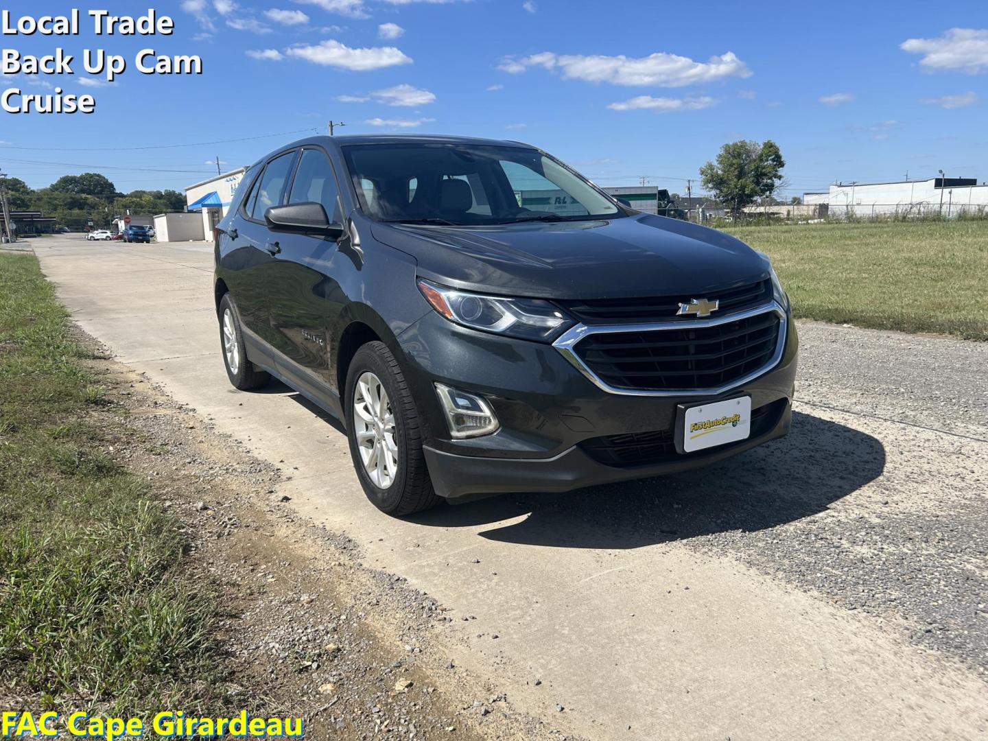 2018 GRAY /Black Chevrolet Equinox LS 2WD (2GNAXHEV7J6) with an 1.5L L4 DIR DOHC 16V TURBO engine, 6A transmission, located at 506 S. Kingshighway, Cape Girardeau, MO, 63703, (573) 235-5000, 37.294991, -89.553635 - 2018 Chevrolet Equinox LS 142xxx miles Front Wheel Drive 1.5L 4 Cyl. Automatic Backup Camera Power Driver Seat Bluetooth Cruise Power Windows/Locks/Mirrors We have financing available and we accept trades! Fill out a credit application on our website or come by today! If you have any ques - Photo#0