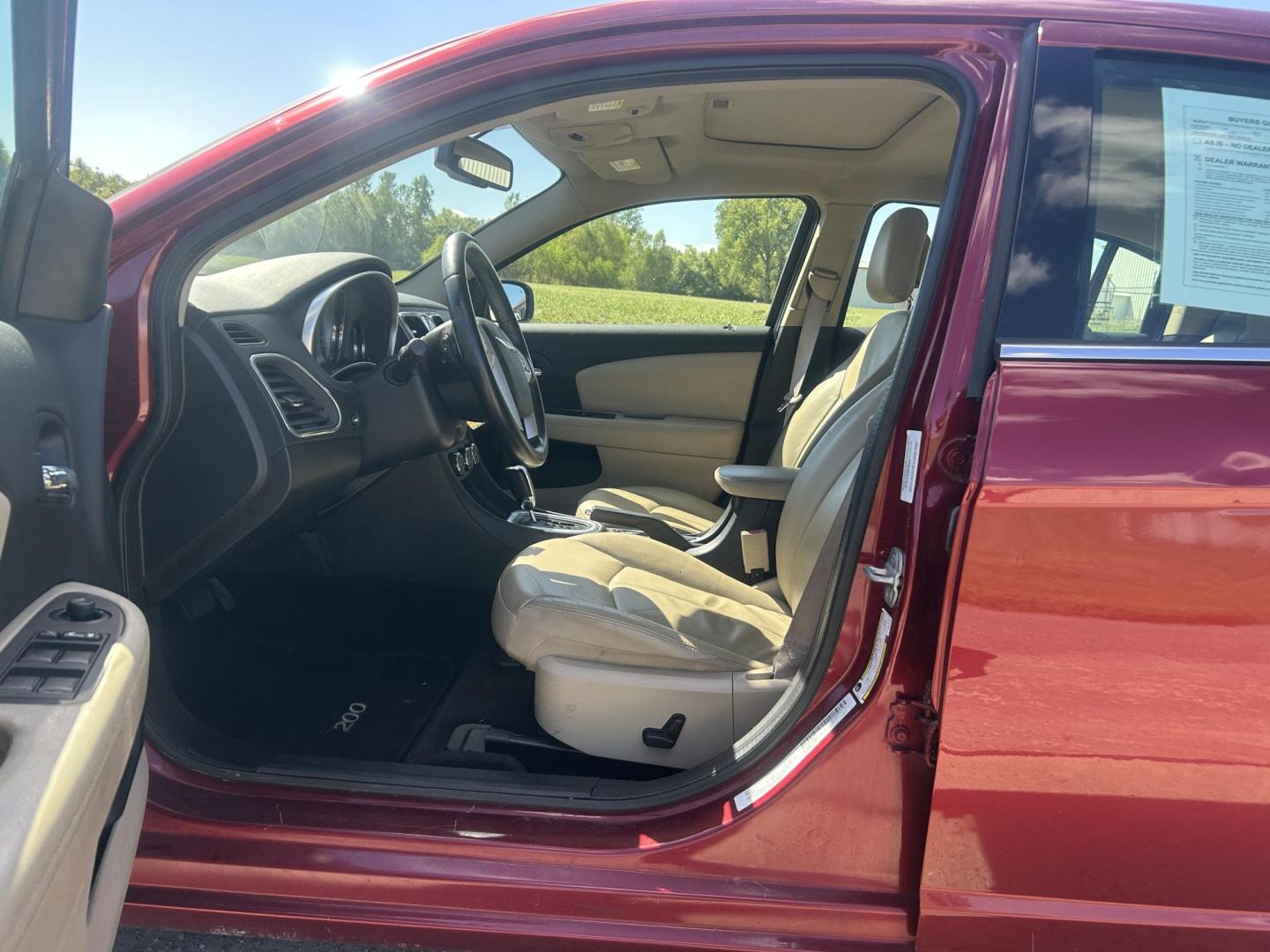 2011 MAROON /Tan Chrysler 200 Limited (1C3BC2FGXBN) with an 3.6L V6 DOHC 24V engine, 6-Speed Automatic transmission, located at 506 S. Kingshighway, Cape Girardeau, MO, 63703, (573) 235-5000, 37.294991, -89.553635 - 2011 Chrysler 200 Limited 77xxx miles Front Wheel Drive 3.6L 6 Cyl. Automatic Cruise Heated Seats Power Driver Seat Power Sunroof Leather Navigation Power Windows/Locks/Mirrors We have financing available and we accept trades! Fill out a credit application on our website or come by today - Photo#14
