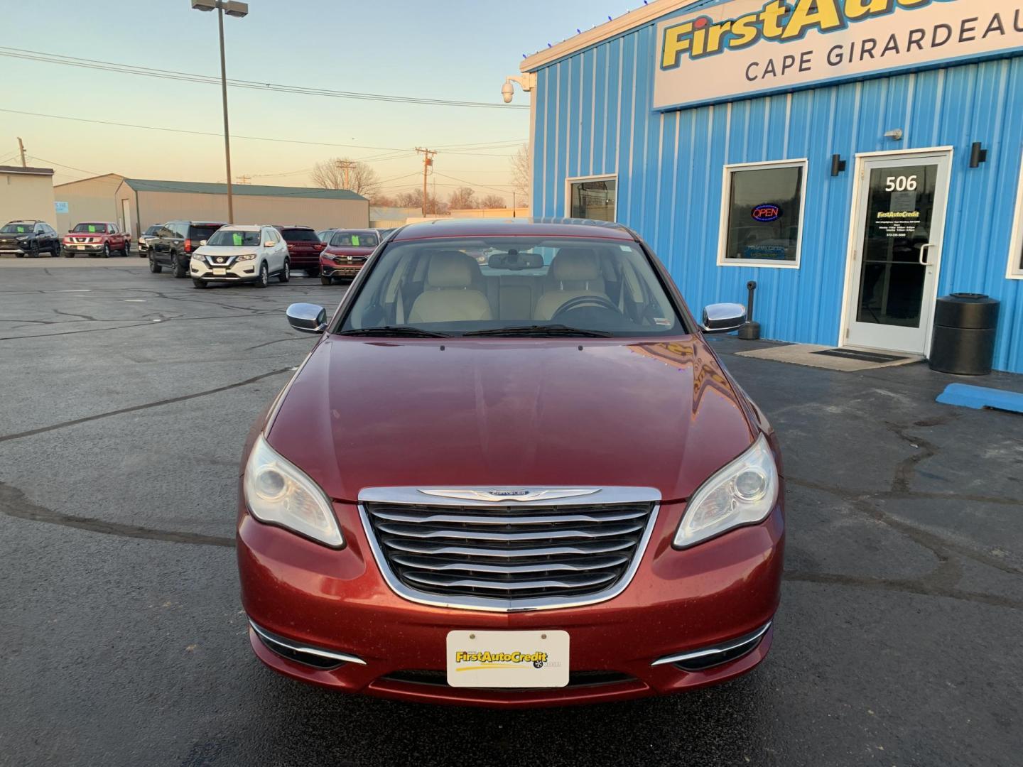2011 MAROON /Tan Chrysler 200 Limited (1C3BC2FGXBN) with an 3.6L V6 DOHC 24V engine, 6-Speed Automatic transmission, located at 506 S. Kingshighway, Cape Girardeau, MO, 63703, (573) 235-5000, 37.294991, -89.553635 - 2011 Chrysler 200 Limited 77xxx miles Front Wheel Drive 3.6L 6 Cyl. Automatic Cruise Heated Seats Power Driver Seat Power Sunroof Leather Navigation Power Windows/Locks/Mirrors We have financing available and we accept trades! Fill out a credit application on our website or come by today - Photo#1
