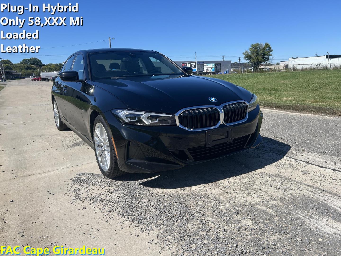 2023 BLACK /Black BMW 3-Series 330e (3MW39FF07P8) with an 2.0L I4 Hybrid engine, 8A transmission, located at 506 S. Kingshighway, Cape Girardeau, MO, 63703, (573) 235-5000, 37.294991, -89.553635 - 2023 BMW 330e Only 58xxx miles Rear Wheel Drive 2.0L I4 Automatic Leather Navigation Power/Heated Seats Backup Camera Bluetooth Cruise Power Windows/Locks/Mirrors We have financing available and we accept trades! Fill out a credit application on our website or come by today! If you have - Photo#0