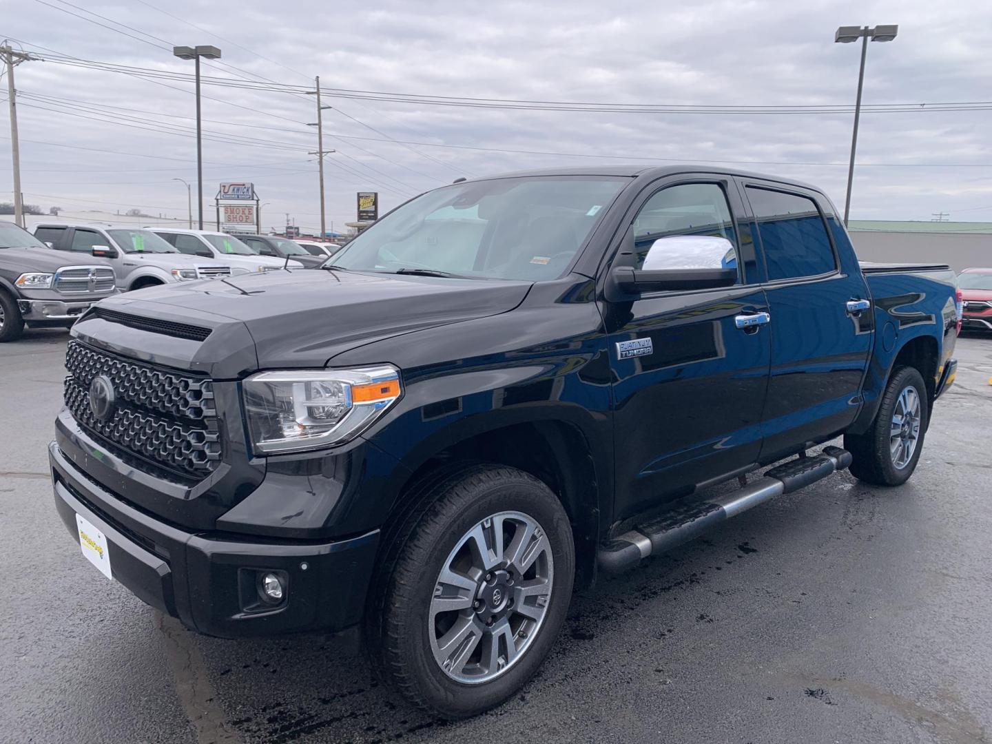 2018 BLACK /Black Toyota Tundra Platinum CrewMax 5.7L FFV 4WD (5TFAW5F15JX) with an 5.7L V8 DOHC 32V engine, Automatic transmission, located at 506 S. Kingshighway, Cape Girardeau, MO, 63703, (573) 235-5000, 37.294991, -89.553635 - 2018 Toyota Tundra Platinum 174xxx miles 4x4 5.7L V8 Automatic Leather Heated/Vented Seats Power Sunroof Navigation Backup Camera Power Driver Seat Bluetooth Cruise Power Windows/Locks/Mirrors We have financing available and we accept trades! Fill out a credit application on our websit - Photo#2