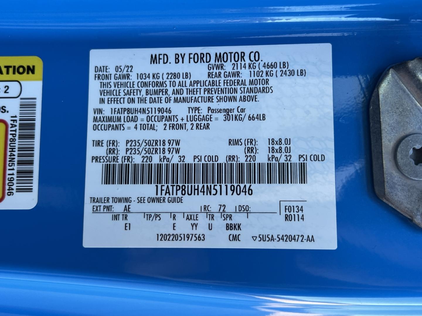 2022 BLUE /Black Leather Ford Mustang EcoBoost Premium Convertible (1FATP8UH4N5) with an 2.3L 4 Cyl. engine, Automatic transmission, located at 506 S. Kingshighway, Cape Girardeau, MO, 63703, (573) 235-5000, 37.294991, -89.553635 - 2022 Ford Mustang Ecoboost Premium 59xxx miles Rear Wheel Drive 2.3L 4 Cyl. Automatic Leather Power/Heated/Cooled Seats Backup Camera Bluetooth Remote Start Cruise Power Windows/Locks/Mirrors We have financing available and we accept trades! Fill out a credit application on our website o - Photo#45