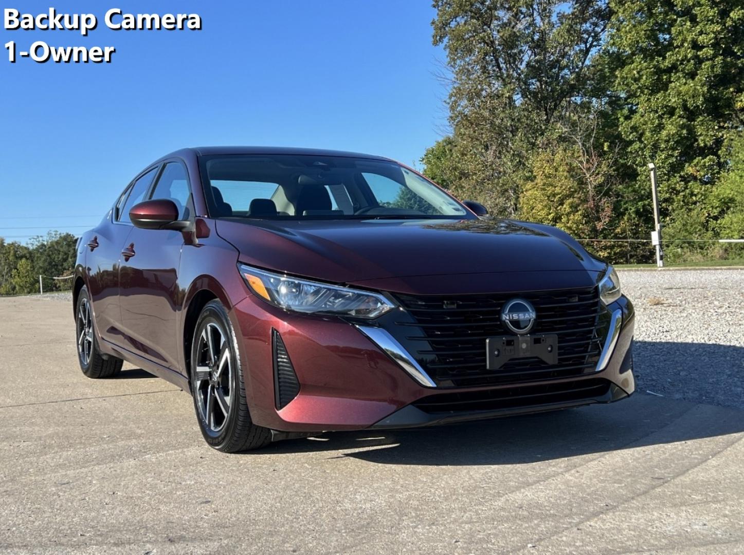 2024 BURGUNDY /Black Cloth Nissan Sentra SV (3N1AB8CV6RY) with an 2.0L 4 Cyl. engine, CVT transmission, located at 2990 Old Orchard Rd., Jackson, MO, 63755, 37.354214, -89.612106 - 2024 Nissan Sentra SV 1-Owner 88xxx miles Front Wheel Drive 2.0L 4 Cyl. Automatic Backup Camera Bluetooth Cruise Power Windows/Locks/Mirrors We have financing available and we accept trades! Fill out a credit application on our website or come by today! If you have any questions, give us - Photo#0