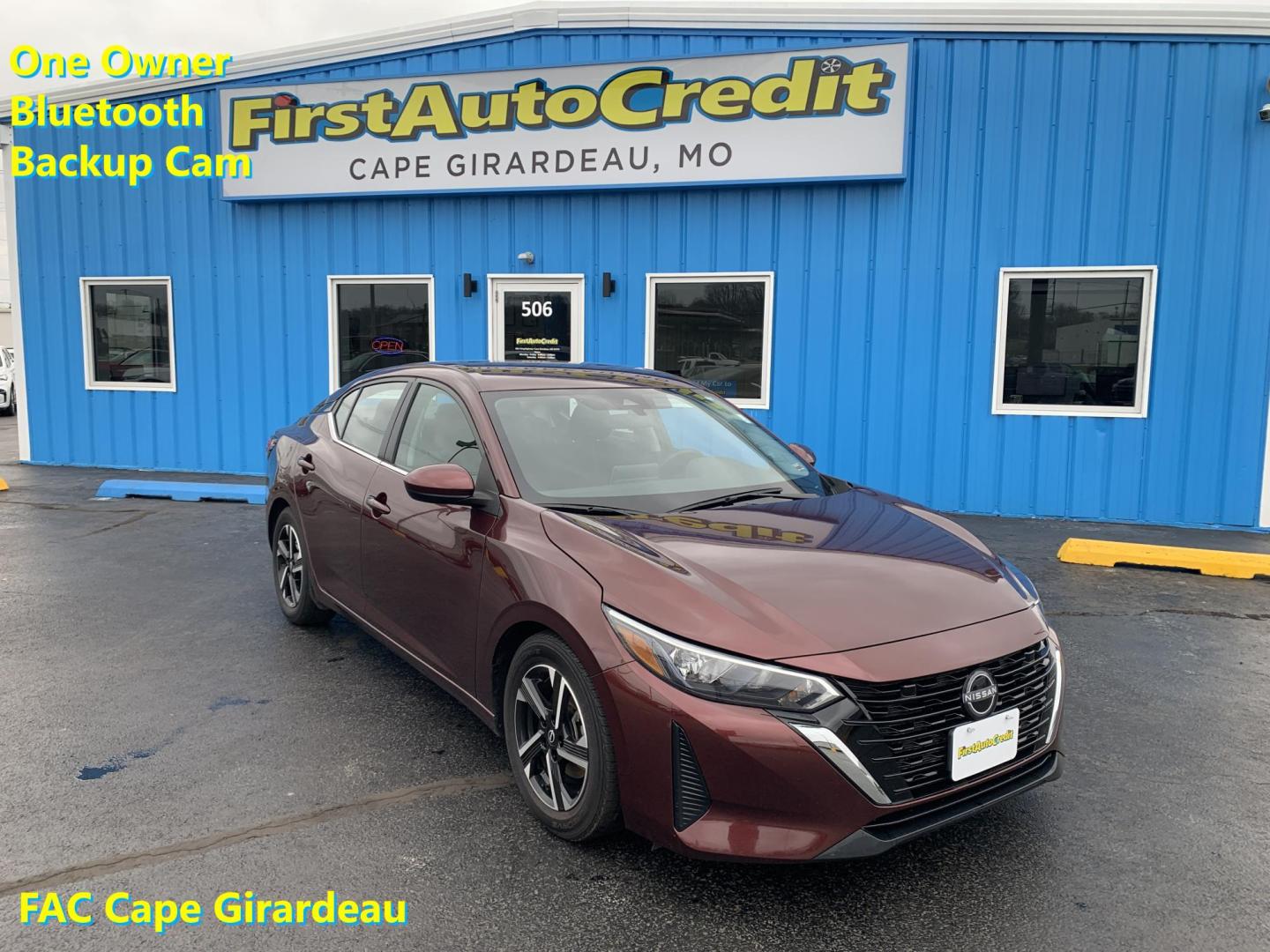 2024 BURGUNDY /Black Cloth Nissan Sentra SV (3N1AB8CV6RY) with an 2.0L 4 Cyl. engine, Automatic transmission, located at 506 S. Kingshighway, Cape Girardeau, MO, 63703, (573) 235-5000, 37.294991, -89.553635 - 2024 Nissan Sentra SV 1-Owner 88xxx miles Front Wheel Drive 2.0L 4 Cyl. Automatic Backup Camera Bluetooth Cruise Power Windows/Locks/Mirrors We have financing available and we accept trades! Fill out a credit application on our website or come by today! If you have any questions, give u - Photo#0