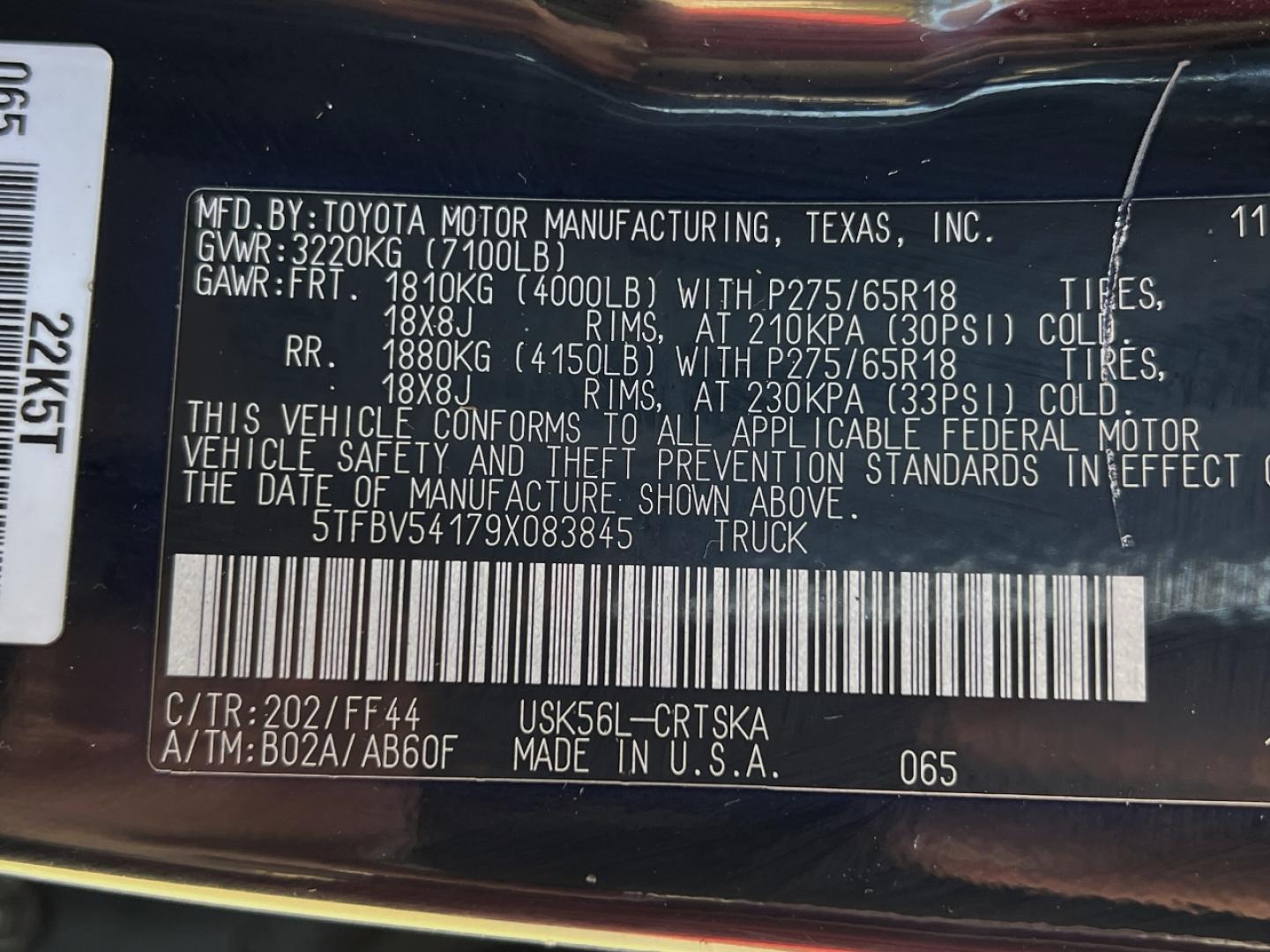 2009 BLACK /Tan Leather Toyota Tundra SR5 5.7L Double Cab 4WD (5TFBV54179X) with an 5.7L V8 engine, Automatic transmission, located at 2990 Old Orchard Rd., Jackson, MO, 63755, 37.354214, -89.612106 - 2009 Toyota Tundra SR5 116xxx miles 4x4 5.7L V8 Automatic Leather Power Driver Seat New Wheels Cruise Power Windows/Locks/Mirrors We have financing available and we accept trades! Fill out a credit application on our website or come by today! If you have any questions, give us a call at ( - Photo#51