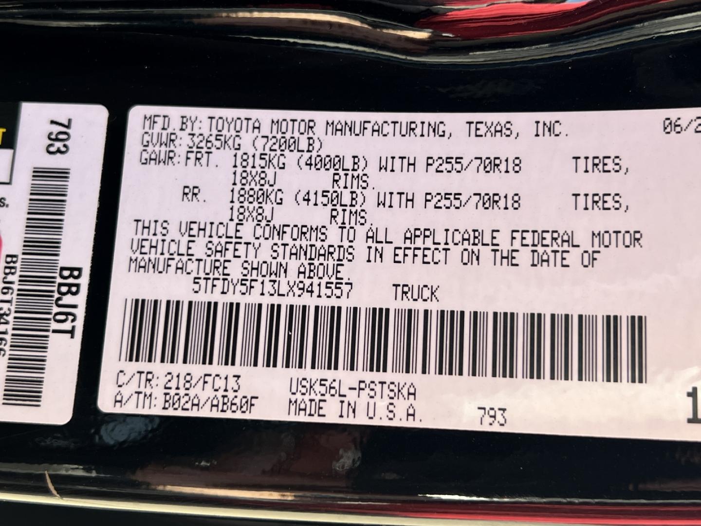 2020 BLACK /Gray Cloth Toyota Tundra SR5 5.7L V8 CrewMax 4WD (5TFDY5F13LX) with an 5.7L V8 engine, Automatic transmission, located at 2990 Old Orchard Rd., Jackson, MO, 63755, 37.354214, -89.612106 - 2020 Toyota Tundra SR5 88xxx miles 4x4 5.7L V8 Automatic Backup Camera Bluetooth Cruise Power Windows/Locks/Mirrors We have financing available and we accept trades! Fill out a credit application on our website or come by today! If you have any questions, give us a call at (573) 204-7777 o - Photo#40