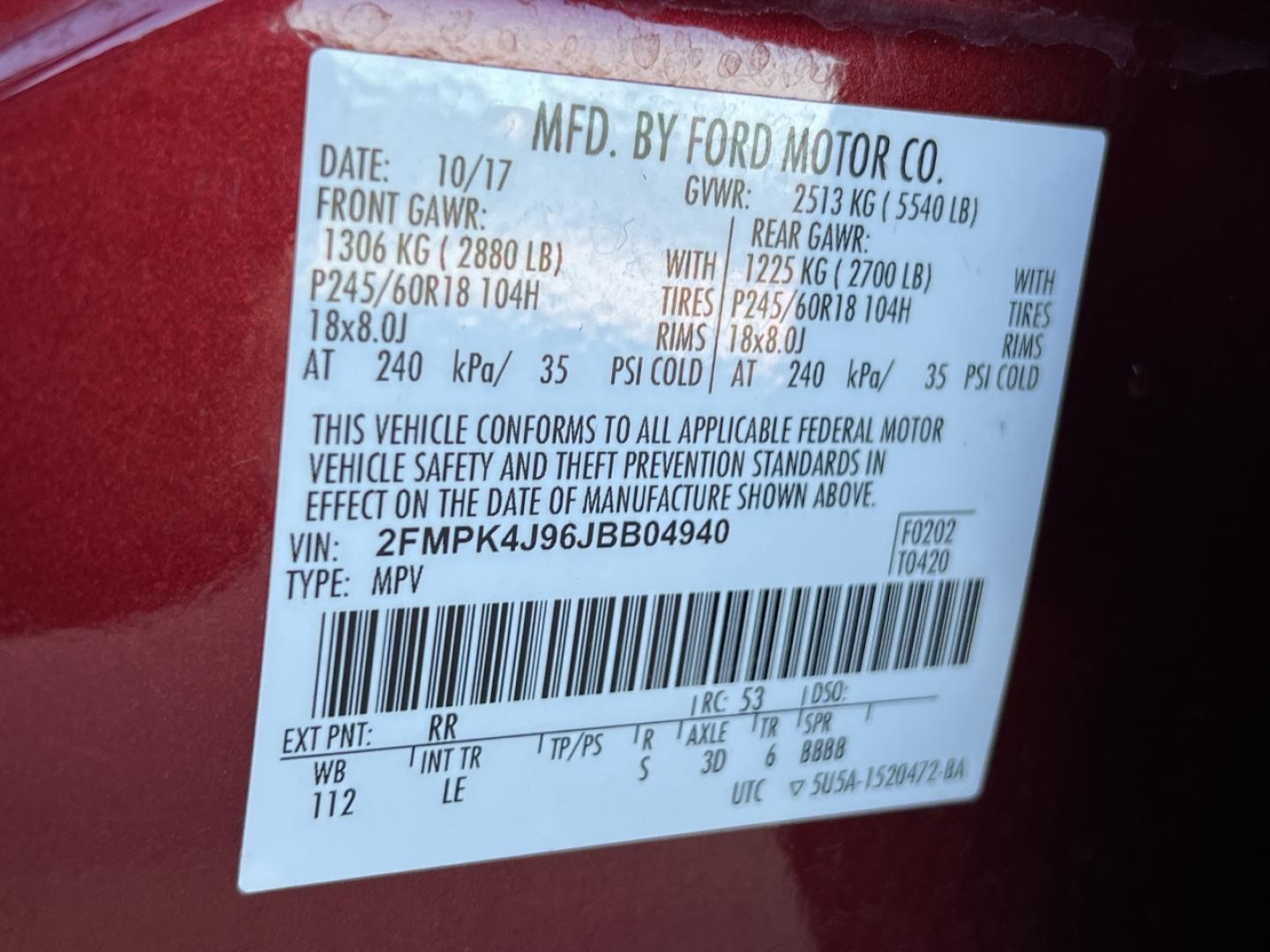 2018 RED /Black Leather Ford Edge SEL AWD (2FMPK4J96JB) with an 2.0L 4 Cyl. engine, Automatic transmission, located at 506 S. Kingshighway, Cape Girardeau, MO, 63703, (573) 235-5000, 37.294991, -89.553635 - 2018 Ford Edge SEL 1-Owner 76xxx miles All Wheel Drive 2.0L 4 Cyl. Automatic Leather Navigation Power/Heated Seats Backup Camera Bluetooth Remote Start Cruise Power Windows/Locks/Mirrors We have financing available and we accept trades! Fill out a credit application on our website or c - Photo#45