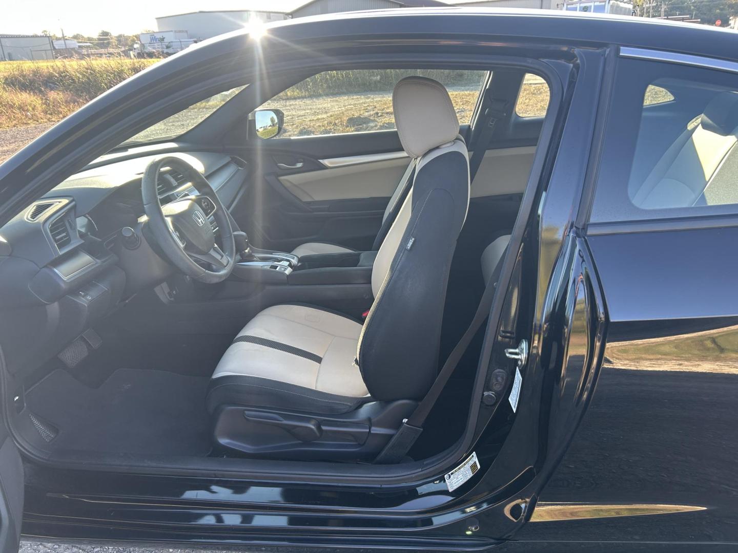 2016 BLACK /Tan Honda Civic LX-P Coupe CVT (2HGFC4B05GH) with an 2.0L L4 DOHC 16V engine, CVT transmission, located at 506 S. Kingshighway, Cape Girardeau, MO, 63703, (573) 235-5000, 37.294991, -89.553635 - 2016 Honda Civic LX-P Coupe Only 64xxx miles Front Wheel Drive 2.0L 4 Cyl. Automatic Sunroof Backup Camera Bluetooth Remote Start Cruise Power Windows/Locks/Mirrors We have financing available and we accept trades! Fill out a credit application on our website or come by today! If you hav - Photo#15