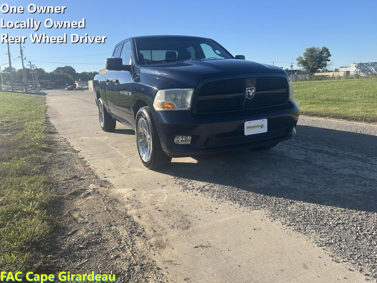 2012 BLUE /Gray Dodge Ram 1500 ST Quad Cab 2WD (1C6RD6FT6CS) with an 5.7L V8 OHV 16V engine, 6-Speed Automatic transmission, located at 506 S. Kingshighway, Cape Girardeau, MO, 63703, (573) 235-5000, 37.294991, -89.553635 - 2012 Dodge Ram 1500 ST 1-Owner 119xxx miles Rear Wheel Drive 5.7L V8 Automatic Cruise Power Windows/Locks/Mirrors We have financing available and we accept trades! Fill out a credit application on our website or come by today! If you have any questions, give us a call at (573) 235-5000 or v - Photo#0