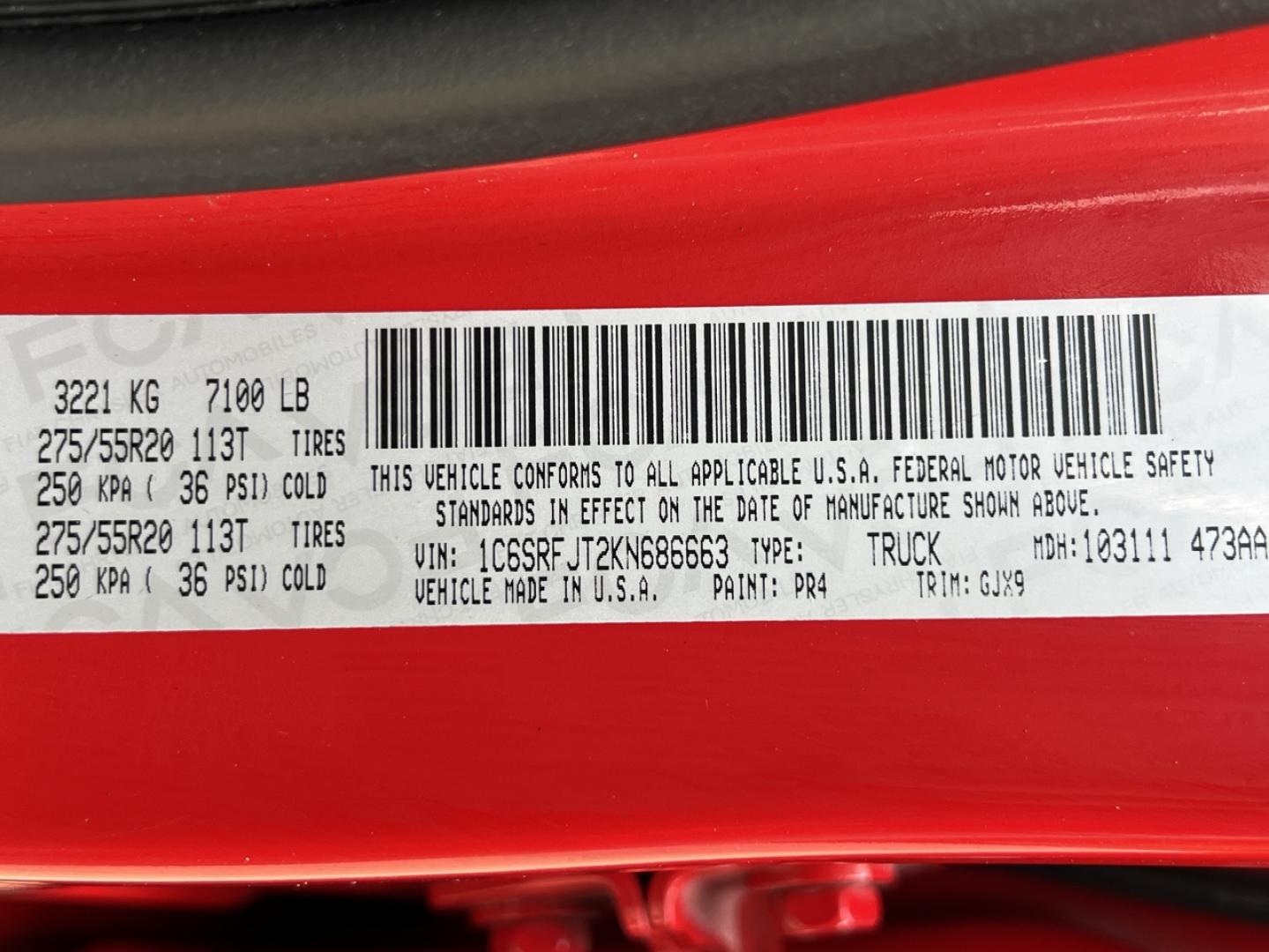2019 RED /Black Leather RAM 1500 Laramie Crew Cab SWB 4WD (1C6SRFJT2KN) with an 5.7L V8 HEMI engine, Automatic transmission, located at 2990 Old Orchard Rd., Jackson, MO, 63755, 37.354214, -89.612106 - 2019 Ram 1500 Laramie 125xxx miles 4x4 5.7L V8 HEMI Automatic Leather Power/Heated/Cooled Seats Heated Steering Wheel Backup Camera Sunroof Bluetooth Remote Start Cruise Power Windows/Locks/Mirrors We have financing available and we accept trades! Fill out a credit application on our w - Photo#50