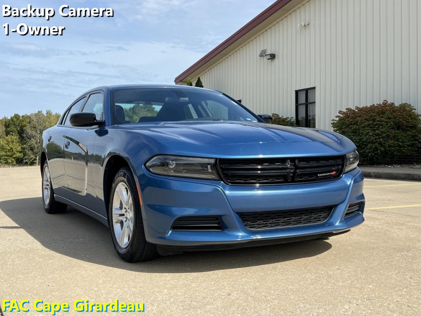 2023 BLUE /Black Cloth Dodge Charger SXT (2C3CDXBG3PH) with an 3.6L V6 engine, Automatic transmission, located at 506 S. Kingshighway, Cape Girardeau, MO, 63703, (573) 235-5000, 37.294991, -89.553635 - 2023 Dodge Charger SXT 1-Owner 74xxx miles Rear Wheel Drive 3.6L V6 Automatic Backup Camera Bluetooth Cruise Power Windows/Locks/Mirrors We have financing available and we accept trades! Fill out a credit application on our website or come by today! If you have any questions, give us a ca - Photo#0