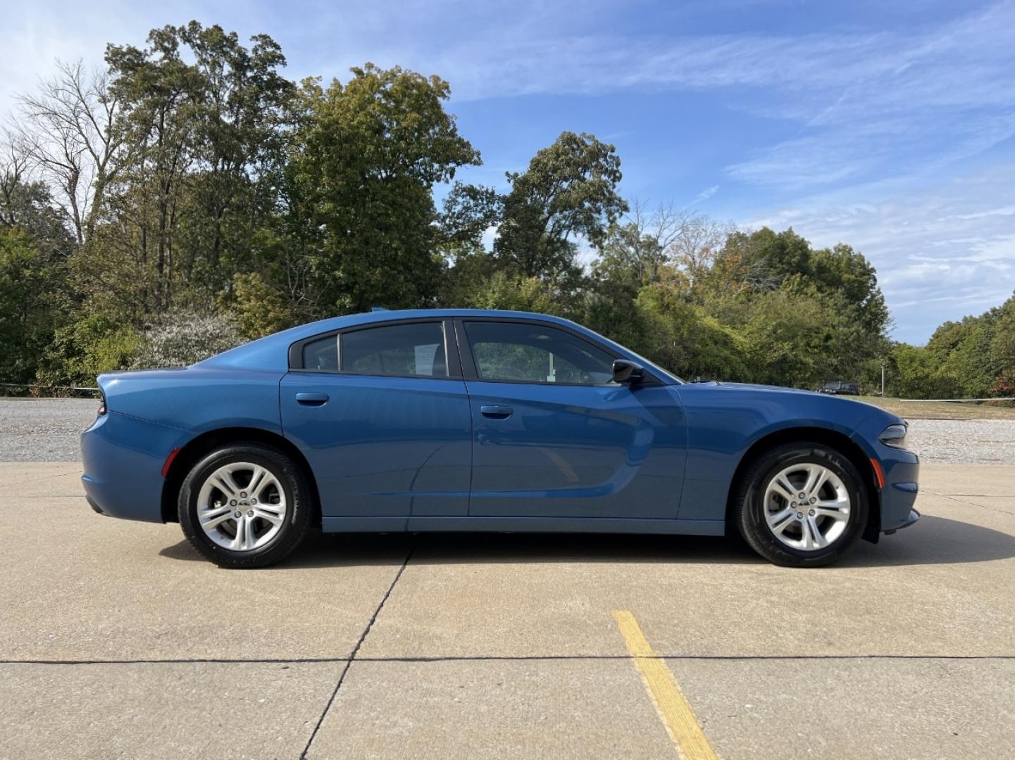 2023 BLUE /Black Cloth Dodge Charger SXT (2C3CDXBG3PH) with an 3.6L V6 engine, Automatic transmission, located at 506 S. Kingshighway, Cape Girardeau, MO, 63703, (573) 235-5000, 37.294991, -89.553635 - 2023 Dodge Charger SXT 1-Owner 74xxx miles Rear Wheel Drive 3.6L V6 Automatic Backup Camera Bluetooth Cruise Power Windows/Locks/Mirrors We have financing available and we accept trades! Fill out a credit application on our website or come by today! If you have any questions, give us a ca - Photo#5