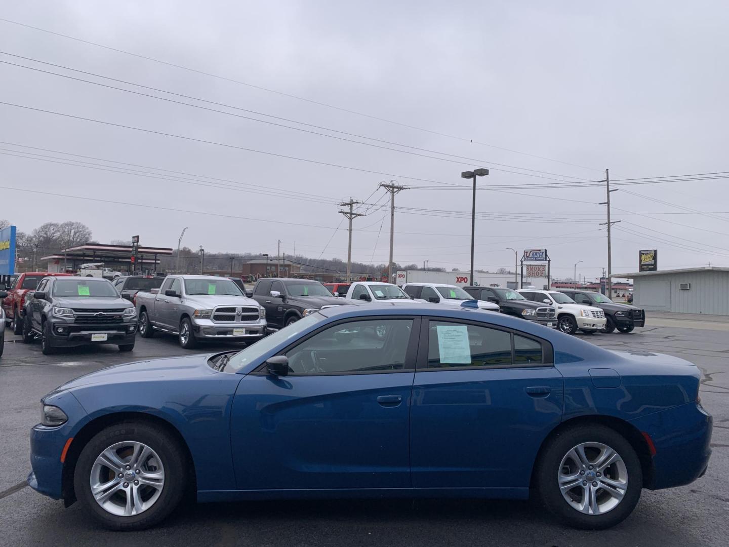 2023 BLUE /Black Cloth Dodge Charger SXT (2C3CDXBG3PH) with an 3.6L V6 engine, Automatic transmission, located at 506 S. Kingshighway, Cape Girardeau, MO, 63703, (573) 235-5000, 37.294991, -89.553635 - 2023 Dodge Charger SXT 1-Owner 74xxx miles Rear Wheel Drive 3.6L V6 Automatic Backup Camera Bluetooth Cruise Power Windows/Locks/Mirrors We have financing available and we accept trades! Fill out a credit application on our website or come by today! If you have any questions, give us a ca - Photo#3
