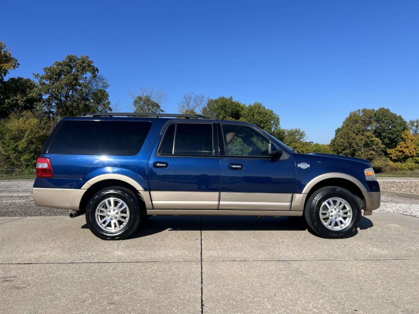 2012 BLUE /Brown Leather Ford Expedition EL King Ranch 4WD (1FMJK1J52CE) with an 5.4L V8 engine, Automatic transmission, located at 2990 Old Orchard Rd., Jackson, MO, 63755, 37.354214, -89.612106 - 2012 Ford Expedition EL King Ranch 173xxx miles 4 Wheel Drive 5.4L V8 Automatic Leather 3rd Row New Tires Backup Camera Power/Heated/Cooled Seats Heated Rear Seats Sunroof Power Running Boards Cruise Power Windows/Locks/Mirrors We have financing available and we accept trades! Fill ou - Photo#10