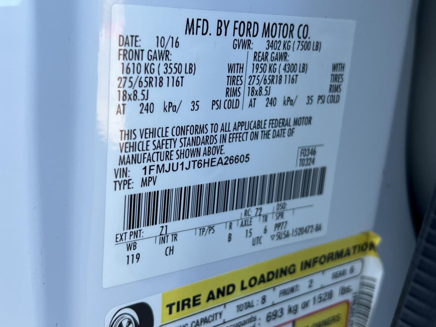 2017 WHITE /Black Cloth Ford Expedition XLT 4WD (1FMJU1JT6HE) with an 3.5L V6 engine, Automatic transmission, located at 506 S. Kingshighway, Cape Girardeau, MO, 63703, (573) 235-5000, 37.294991, -89.553635 - 2017 Ford Expedition XLT 146xxx miles 4 Wheel Drive 3.5L V6 Automatic 3rd Row Backup Camera Power Driver Seat Bluetooth Cruise Power Windows/Locks/Mirrors We have financing available and we accept trades! Fill out a credit application on our website or come by today! If you have any ques - Photo#45