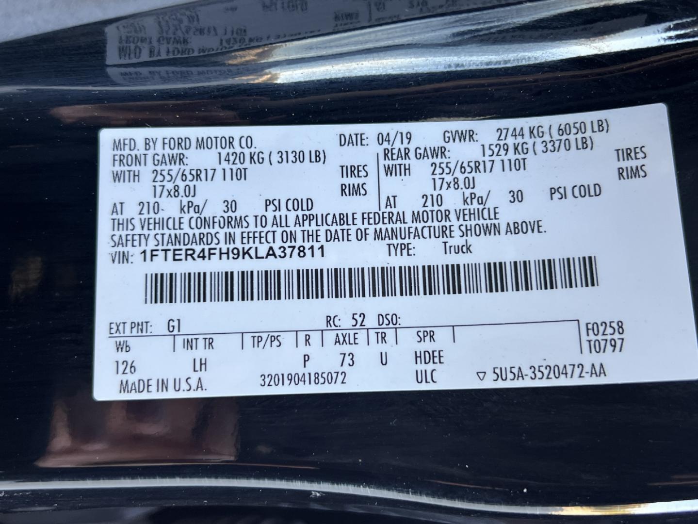 2019 BLACK /Black Leather Ford Ranger XLT SuperCrew 4WD (1FTER4FH9KL) with an 2.3L 4 Cyl. engine, Automatic transmission, located at 2990 Old Orchard Rd., Jackson, MO, 63755, 37.354214, -89.612106 - ** SALVAGE TITLE ** 2019 Ford Ranger XLT 96xxx miles 4x4 2.3L 4 Cyl. Automatic Leather Navigation Power/Heated Seats Backup Camera Bluetooth Remote Start Cruise Power Windows/Locks/Mirrors We have financing available and we accept trades! Fill out a credit application on our website or - Photo#47