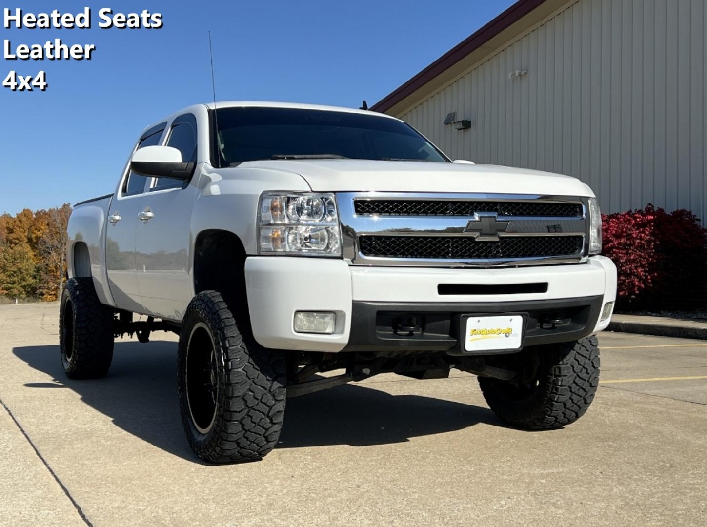 2011 WHITE /Tan Leather Chevrolet Silverado 1500 LTZ Crew Cab 4WD (3GCPKTE28BG) with an 6.2L V8 engine, Automatic transmission, located at 2990 Old Orchard Rd., Jackson, MO, 63755, 37.354214, -89.612106 - 2011 Chevrolet Silverado 1500 LTZ 152xxx miles 4x4 6.2L V8 Automatic Leather Power/Heated Seats Remote Start Cruise Power Windows/Locks/Mirrors We have financing available and we accept trades! Fill out a credit application on our website or come by today! If you have any questions, give - Photo#0