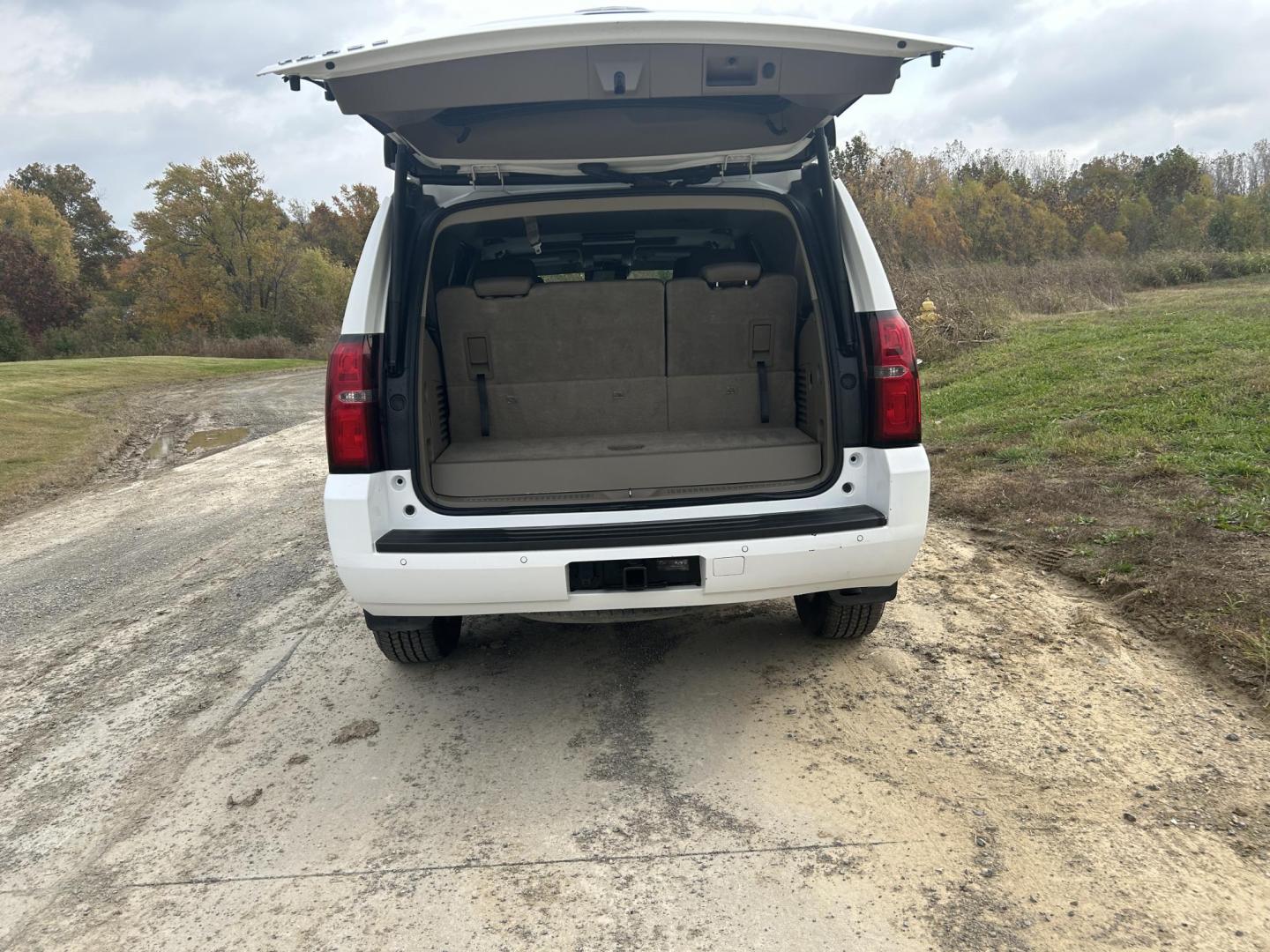 2015 WHITE /Black Chevrolet Tahoe LT 4WD (1GNSKBKC7FR) with an 5.3L V8 OHV 16V engine, Automatic transmission, located at 506 S. Kingshighway, Cape Girardeau, MO, 63703, (573) 235-5000, 37.294991, -89.553635 - 2015 Chevrolet Tahoe 1500 LT 145xxx miles 4 Wheel Drive 5.3L V8 Automatic Leather 3rd Row Rear Entertainment Backup Camera Power/Heated Seats Sunroof Remote Start Cruise Power Windows/Locks/Mirrors We have financing available and we accept trades! Fill out a credit application on our w - Photo#38