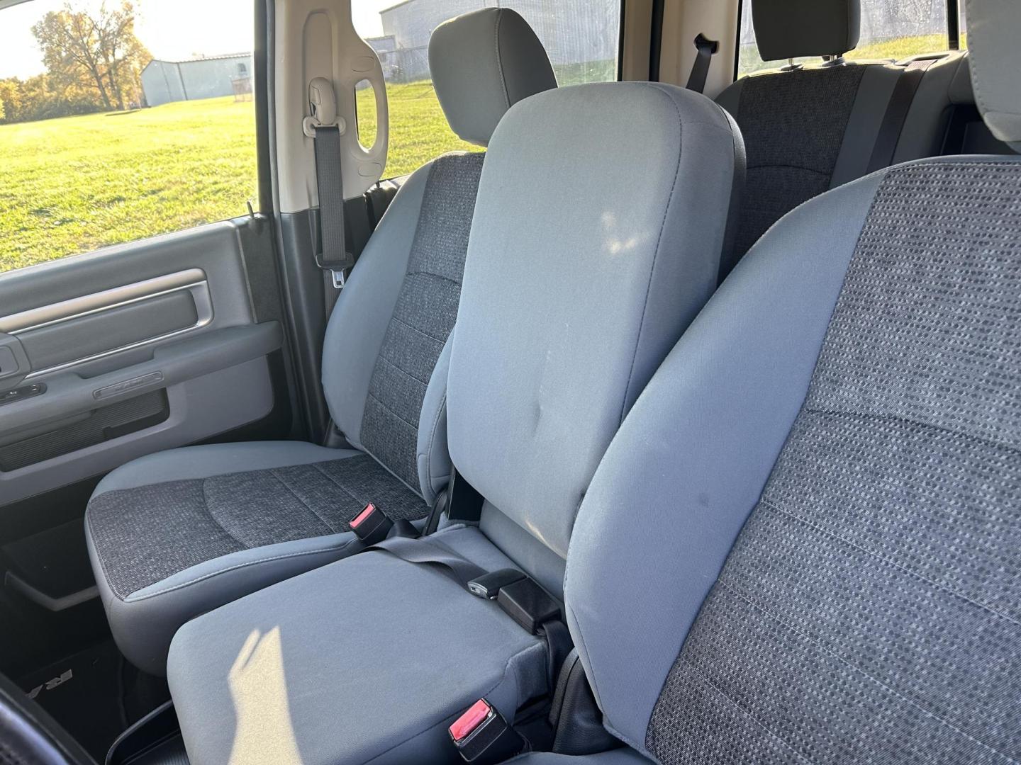 2017 BLACK /Gray RAM 1500 Big Horn Crew Cab LWB 4WD (1C6RR7TTXHS) with an 5.7L V8 OHV 16V engine, Automatic transmission, located at 506 S. Kingshighway, Cape Girardeau, MO, 63703, (573) 235-5000, 37.294991, -89.553635 - 2017 Ram 1500 Big Horn Only 53xxx miles 4x4 5.7L V8 Automatic Navigation Backup Camera Power Driver Seat Bluetooth Remote Start Cruise Power Windows/Locks/Mirrors We have financing available and we accept trades! Fill out a credit application on our website or come by today! If you have - Photo#34