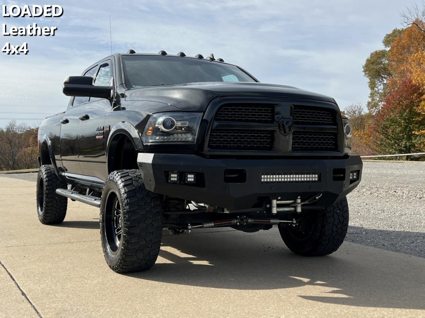 2016 BLACK /Black Leather RAM 2500 Laramie Crew Cab SWB 4WD (3C6UR5FJ5GG) with an 6.4L V8 engine, Automatic transmission, located at 2990 Old Orchard Rd., Jackson, MO, 63755, 37.354214, -89.612106 - 2016 Ram 2500HD Laramie 114xxx miles 4x4 6.4L V8 Automatic Leather Navigation Power/Heated/Cooled Seats Heated Rear Seats Heated Steering Wheel Backup Camera Bluetooth Remote Start Cruise Power Windows/Locks/Mirrors We have financing available and we accept trades! Fill out a credit a - Photo#0