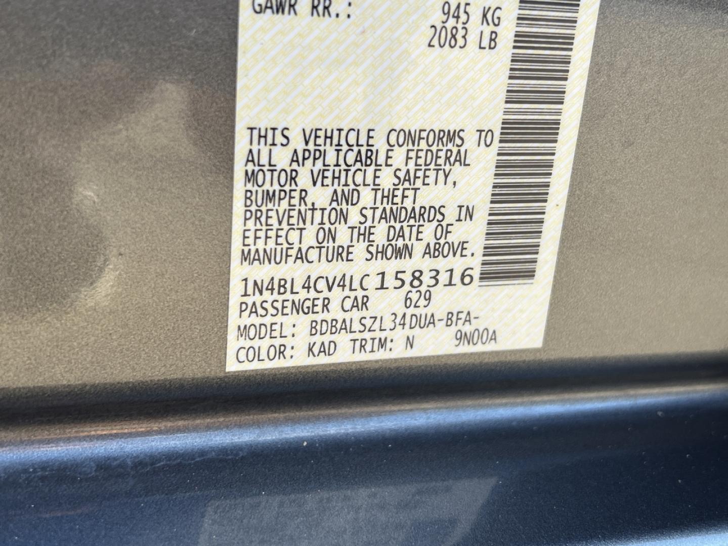 2020 GRAY /Black Leather Nissan Altima 2.5 SR (1N4BL4CV4LC) with an 2.5L 4 Cyl. engine, CVT transmission, located at 2990 Old Orchard Rd., Jackson, MO, 63755, 37.354214, -89.612106 - 2020 Nissan Altima SR 65xxx miles Front Wheel Drive 2.5L 4 Cyl. Automatic Leather Backup Camera Power Driver Seat Bluetooth Remote Start Cruise Power Windows/Locks/Mirrors We have financing available and we accept trades! Fill out a credit application on our website or come by today! If - Photo#40