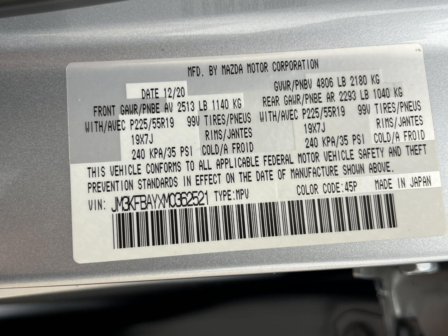 2021 SILVER /Black Leather Mazda CX-5 Grand Touring Reserve AWD (JM3KFBAYXM0) with an 2.5L 4 Cyl. engine, Automatic transmission, located at 2990 Old Orchard Rd., Jackson, MO, 63755, 37.354214, -89.612106 - 2021 Mazda CX-5 Grand Touring Reserve 56xxx miles All Wheel Drive 2.5L 4 Cyl. Automatic Leather Navigation Capability Power/Heated/Cooled Seats Heated Steering Wheel Backup Camera Sunroof Heads Up Display Bluetooth Cruise Power Windows/Locks/Mirrors We have financing available and we - Photo#45