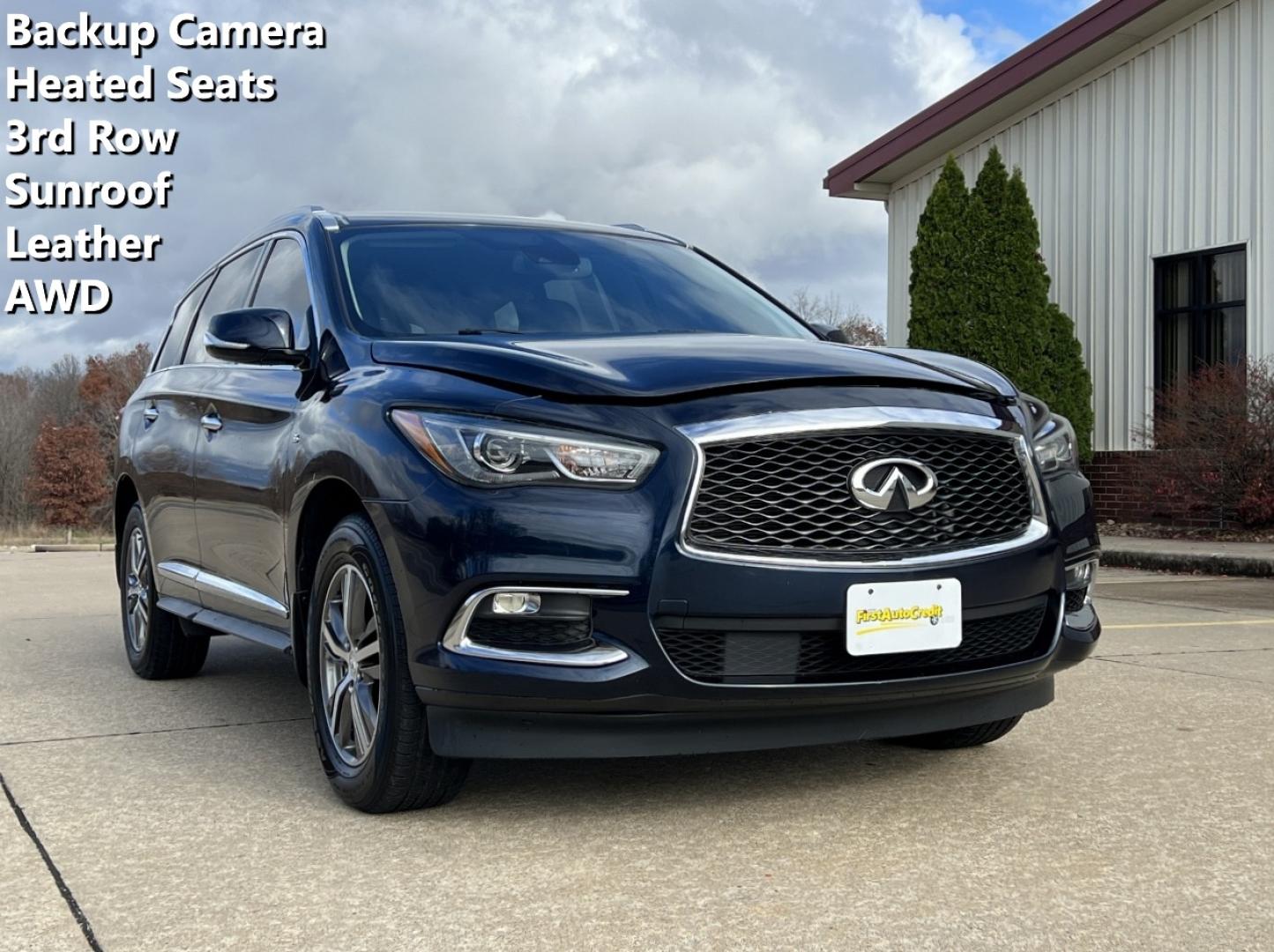 2020 BLUE /Black Leather Infiniti QX60 Luxe AWD (5N1DL0MM6LC) with an 3.5L V6 engine, CVT transmission, located at 2990 Old Orchard Rd., Jackson, MO, 63755, 37.354214, -89.612106 - 2020 Infiniti QX60 Luxe 72xxx miles All Wheel Drive 3.5L V6 Automatic Leather 3rd Row Backup Camera Power/Heated Seats Sunroof Bluetooth Remote Start Cruise Power Windows/Locks/Mirrors We have financing available and we accept trades! Fill out a credit application on our website or com - Photo#0