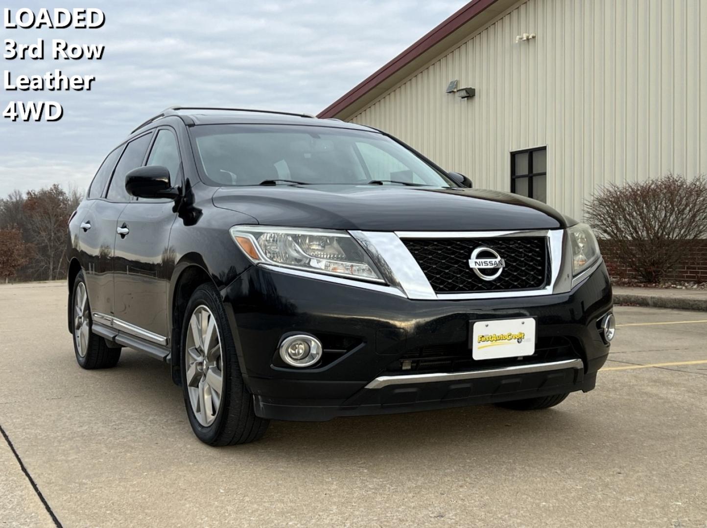 2016 BLACK /Black Leather Nissan Pathfinder Platinum 4WD (5N1AR2MM9GC) with an 3.5L V6 engine, CVT transmission, located at 2990 Old Orchard Rd., Jackson, MO, 63755, 37.354214, -89.612106 - 2016 Nissan Pathfinder Platinum 137xxx miles 4 Wheel Drive 3.5L V6 Automatic Leather 3rd Row Navigation Power/Heated/Cooled Seats Heated Rear Seats Backup Camera Sunroof Bluetooth Remote Start Cruise Power Windows/Locks/Mirrors We have financing available and we accept trades! Fill o - Photo#0