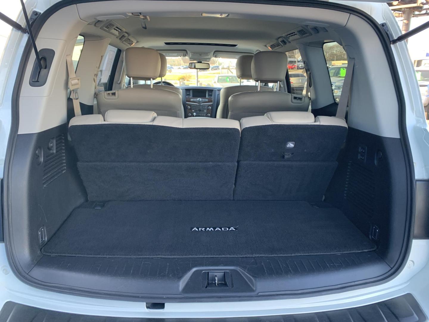 2019 WHITE /TAN Nissan Armada SV AWD (JN8AY2NC2K9) with an 5.6L V8 DOHC 32V engine, 7A transmission, located at 506 S. Kingshighway, Cape Girardeau, MO, 63703, (573) 235-5000, 37.294991, -89.553635 - One Owner! 2019 Nissan Armada SV Air Conditioning Power Windows Power Locks Power Steering Tilt Wheel Keyless Entry Alarm Daytime Running Lights Dual Front Airbags All Wheel ABS We have financing available and we accept trades! Fill out a credit application on our website or come by toda - Photo#6