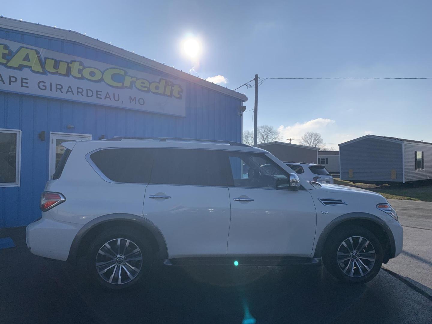 2019 WHITE /TAN Nissan Armada SV AWD (JN8AY2NC2K9) with an 5.6L V8 DOHC 32V engine, 7A transmission, located at 506 S. Kingshighway, Cape Girardeau, MO, 63703, (573) 235-5000, 37.294991, -89.553635 - One Owner! 2019 Nissan Armada SV Air Conditioning Power Windows Power Locks Power Steering Tilt Wheel Keyless Entry Alarm Daytime Running Lights Dual Front Airbags All Wheel ABS We have financing available and we accept trades! Fill out a credit application on our website or come by toda - Photo#9