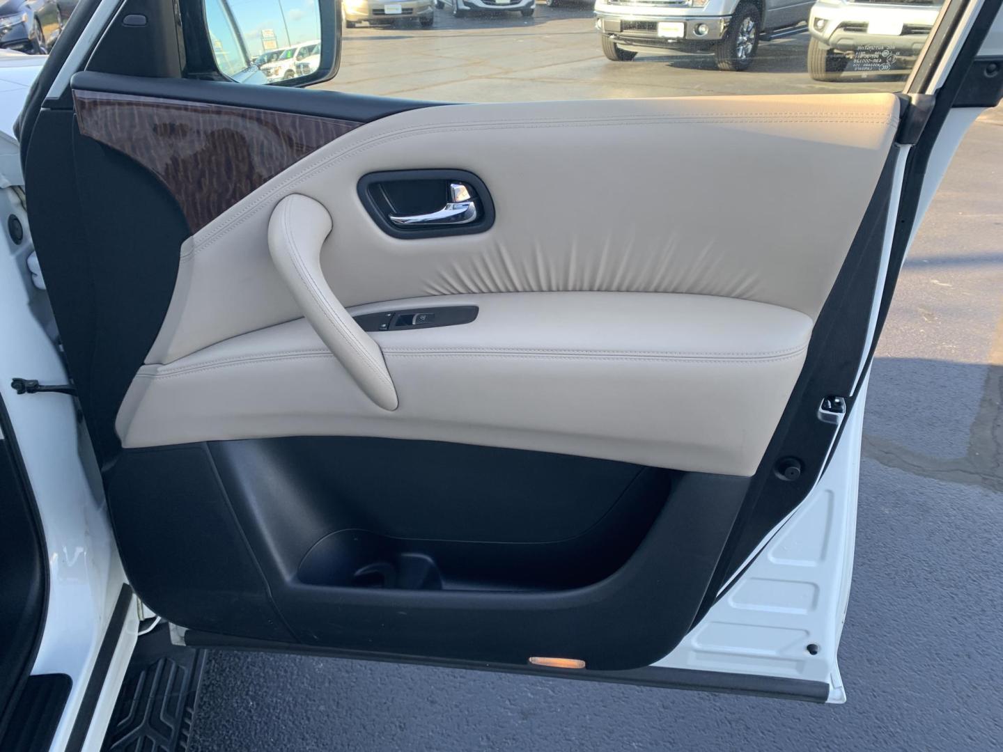 2019 WHITE /TAN Nissan Armada SV AWD (JN8AY2NC2K9) with an 5.6L V8 DOHC 32V engine, 7A transmission, located at 506 S. Kingshighway, Cape Girardeau, MO, 63703, (573) 235-5000, 37.294991, -89.553635 - One Owner! 2019 Nissan Armada SV Air Conditioning Power Windows Power Locks Power Steering Tilt Wheel Keyless Entry Alarm Daytime Running Lights Dual Front Airbags All Wheel ABS We have financing available and we accept trades! Fill out a credit application on our website or come by toda - Photo#10