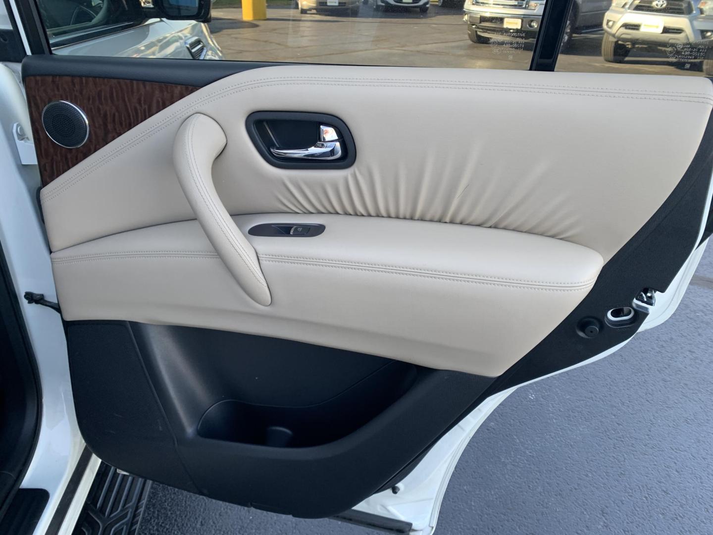 2019 WHITE /TAN Nissan Armada SV AWD (JN8AY2NC2K9) with an 5.6L V8 DOHC 32V engine, 7A transmission, located at 506 S. Kingshighway, Cape Girardeau, MO, 63703, (573) 235-5000, 37.294991, -89.553635 - One Owner! 2019 Nissan Armada SV Air Conditioning Power Windows Power Locks Power Steering Tilt Wheel Keyless Entry Alarm Daytime Running Lights Dual Front Airbags All Wheel ABS We have financing available and we accept trades! Fill out a credit application on our website or come by toda - Photo#12