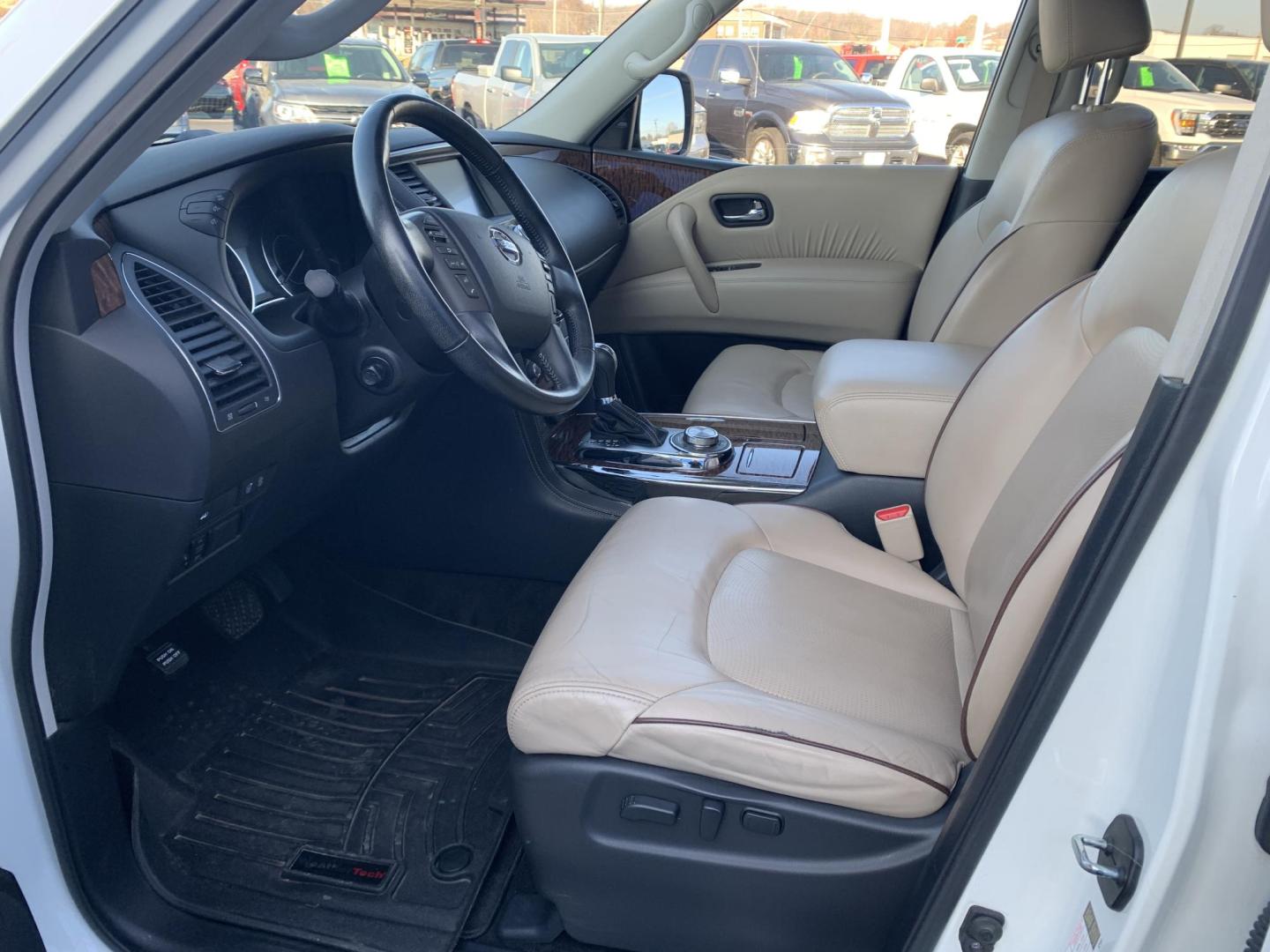 2019 WHITE /TAN Nissan Armada SV AWD (JN8AY2NC2K9) with an 5.6L V8 DOHC 32V engine, 7A transmission, located at 506 S. Kingshighway, Cape Girardeau, MO, 63703, (573) 235-5000, 37.294991, -89.553635 - One Owner! 2019 Nissan Armada SV Air Conditioning Power Windows Power Locks Power Steering Tilt Wheel Keyless Entry Alarm Daytime Running Lights Dual Front Airbags All Wheel ABS We have financing available and we accept trades! Fill out a credit application on our website or come by toda - Photo#20