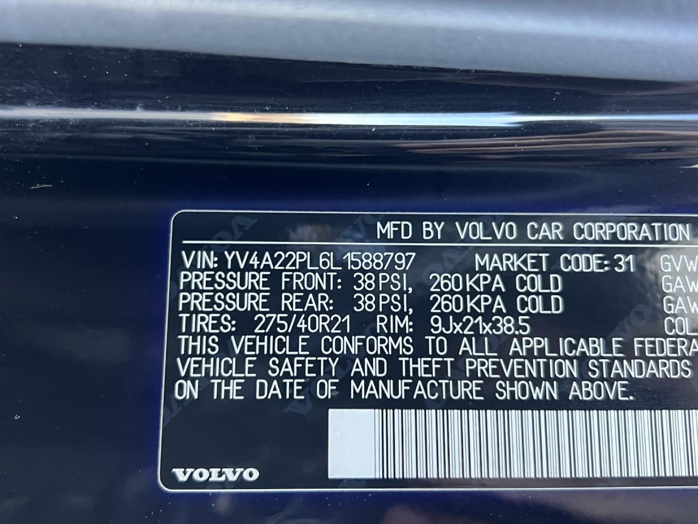 2020 BLACK /Black Volvo XC90 T6 Inscription AWD (YV4A22PL6L1) with an 2.0L 4 Cyl. engine, Automatic transmission, located at 2990 Old Orchard Rd., Jackson, MO, 63755, 37.354214, -89.612106 - 2020 Volvo XC90 T6 Inscription 1-Owner 91xxx miles All Wheel Drive 2.0L 4 Cyl. Automatic Leather 3rd Row Navigation Power/Heated/Cooled Seats Heated Rear Seats Heated Steering Wheel Backup Camera Sunroof Bluetooth Heads Up Display Cruise Power Windows/Locks/Mirrors We have financin - Photo#56