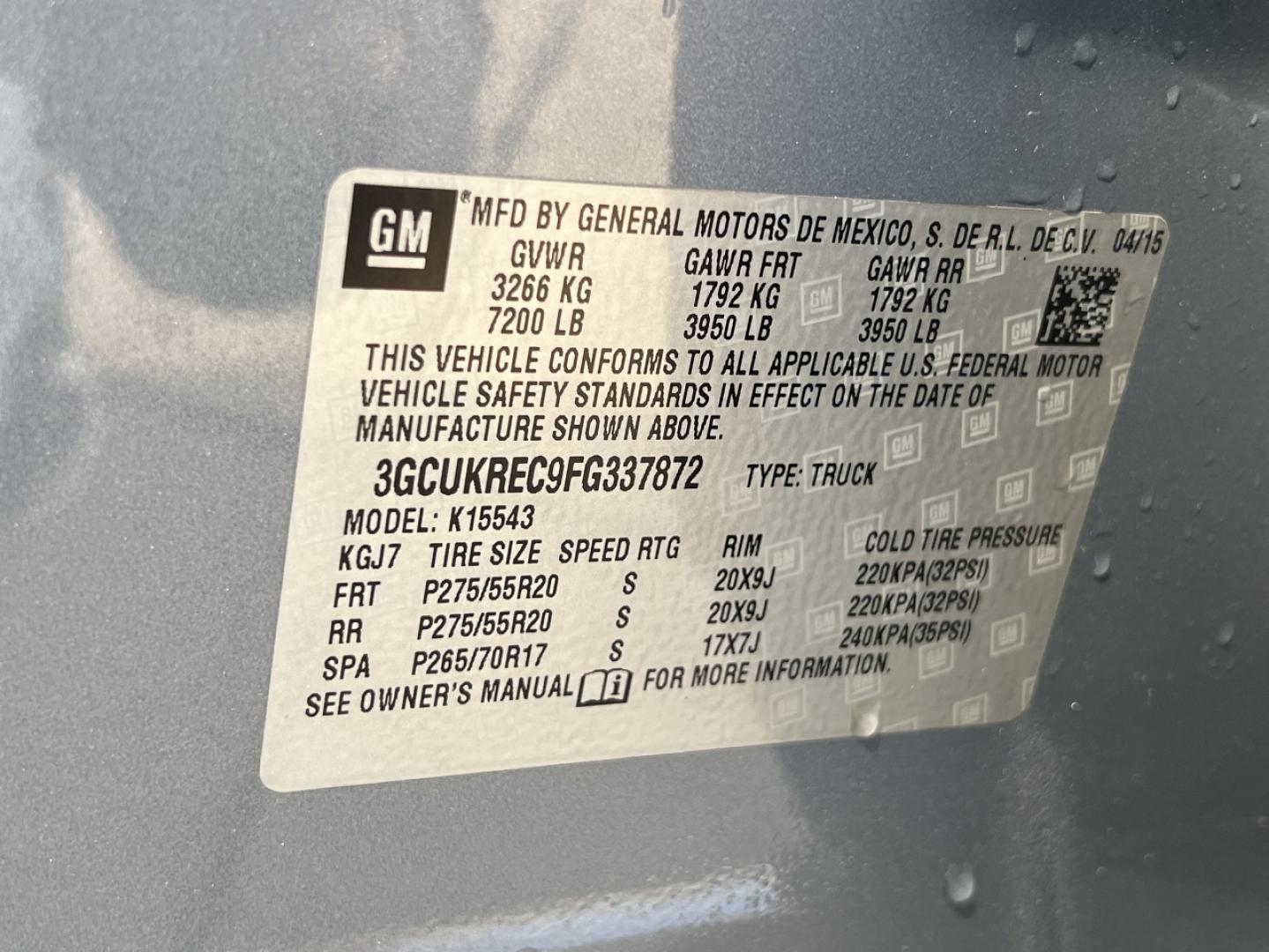 2015 BLUE /Gray Chevrolet Silverado 1500 LT Crew Cab 4WD (3GCUKREC9FG) with an 5.3L V8 engine, Automatic transmission, located at 2990 Old Orchard Rd., Jackson, MO, 63755, 37.354214, -89.612106 - 2015 Chevrolet Silverado 1500 LT 162xxx miles 4x4 5.3L V8 Automatic Backup Camera Power Driver Seat Bluetooth Remote Start Cruise Power Windows/Locks/Mirrors We have financing available and we accept trades! Fill out a credit application on our website or come by today! If you have any q - Photo#47