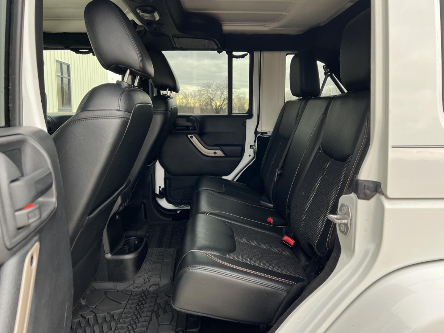 2016 WHITE /Black Jeep Wrangler Unlimited Sahara 4WD (1C4BJWEG9GL) with an 3.6L V6 engine, Automatic transmission, located at 2990 Old Orchard Rd., Jackson, MO, 63755, 37.354214, -89.612106 - 2016 Jeep Wrangler Unlimited Sahara 75th Anniversary 1-Owner 129xxx miles 4 Wheel Drive 3.6L V6 Automatic Leather Heated Seats Bluetooth Cruise Power Windows/Locks/Mirrors We have financing available and we accept trades! Fill out a credit application on our website or come by today! If - Photo#15