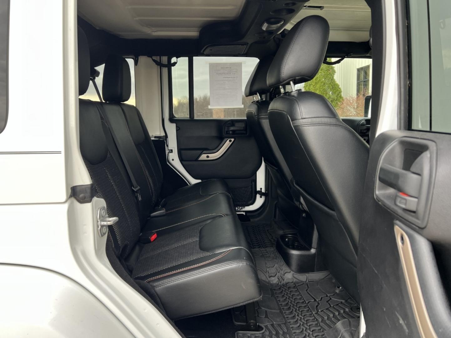 2016 WHITE /Black Jeep Wrangler Unlimited Sahara 4WD (1C4BJWEG9GL) with an 3.6L V6 engine, Automatic transmission, located at 2990 Old Orchard Rd., Jackson, MO, 63755, 37.354214, -89.612106 - 2016 Jeep Wrangler Unlimited Sahara 75th Anniversary 1-Owner 129xxx miles 4 Wheel Drive 3.6L V6 Automatic Leather Heated Seats Bluetooth Cruise Power Windows/Locks/Mirrors We have financing available and we accept trades! Fill out a credit application on our website or come by today! If - Photo#16