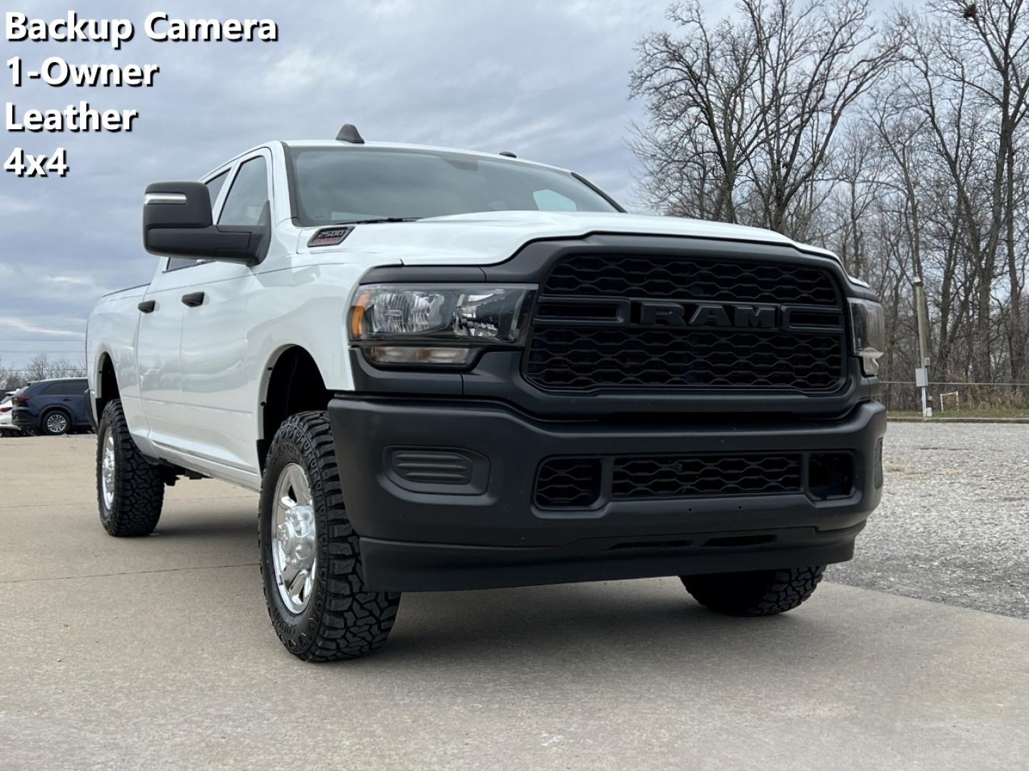 2024 WHITE /Gray RAM 2500 Tradesman Crew Cab SWB 4WD (3C6UR5CJ8RG) with an 6.4L V8 HEMI engine, Automatic transmission, located at 2990 Old Orchard Rd., Jackson, MO, 63755, 37.354214, -89.612106 - 2024 Ram 2500 Tradesman 1-Owner 83xxx miles 4x4 6.4L V8 HEMI Automatic Leather Backup Camera Bluetooth Cruise Power Windows/Locks/Mirrors We have financing available and we accept trades! Fill out a credit application on our website or come by today! If you have any questions, give us a - Photo#0