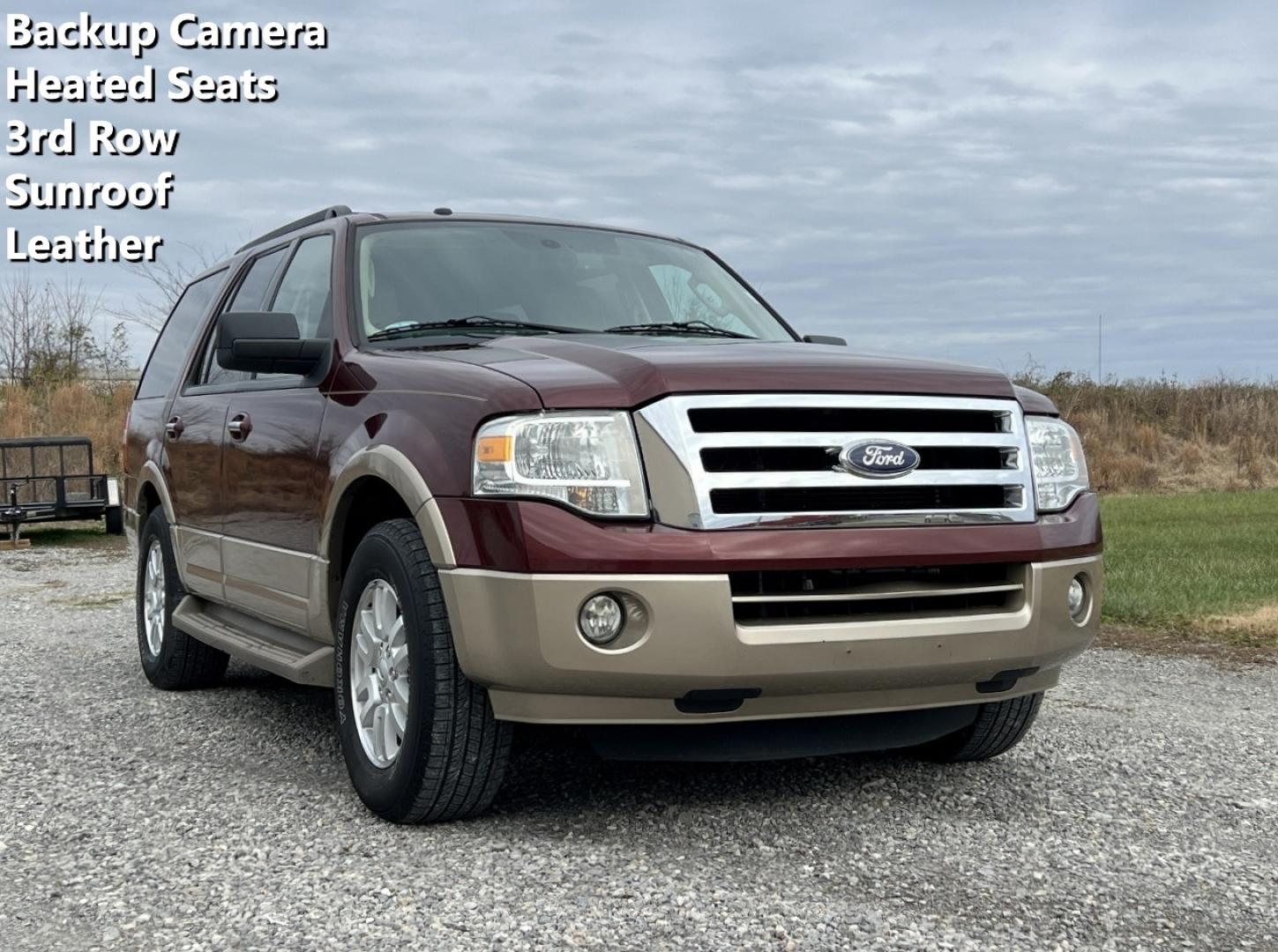 2013 BURGUNDY /Tan Ford Expedition XLT 2WD (1FMJU1H58DE) with an 5.4L V8 engine, Automatic transmission, located at 2990 Old Orchard Rd., Jackson, MO, 63755, 37.354214, -89.612106 - 2013 Ford Expedition XLT 125xxx miles Rear Wheel Drive 5.4L V8 Automatic Leather 3rd Row Backup Camera Power/Heated Seats Sunroof Cruise Power Windows/Locks/Mirrors We have financing available and we accept trades! Fill out a credit application on our website or come by today! If you ha - Photo#0