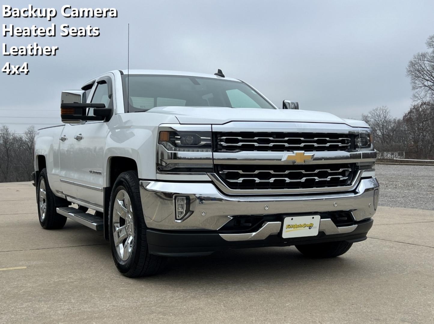 2017 WHITE /Tan Chevrolet Silverado 1500 LTZ Double Cab Short Box 4WD (1GCVKSEJ5HZ) with an 6.2L V8 engine, Automatic transmission, located at 2990 Old Orchard Rd., Jackson, MO, 63755, 37.354214, -89.612106 - 2017 Chevrolet Silverado 1500 LTZ 92xxx miles 4x4 6.2L V8 Automatic Leather Backup Camera Power/Heated Seats Bluetooth Remote Start Cruise Power Windows/Locks/Mirrors We have financing available and we accept trades! Fill out a credit application on our website or come by today! If you - Photo#0