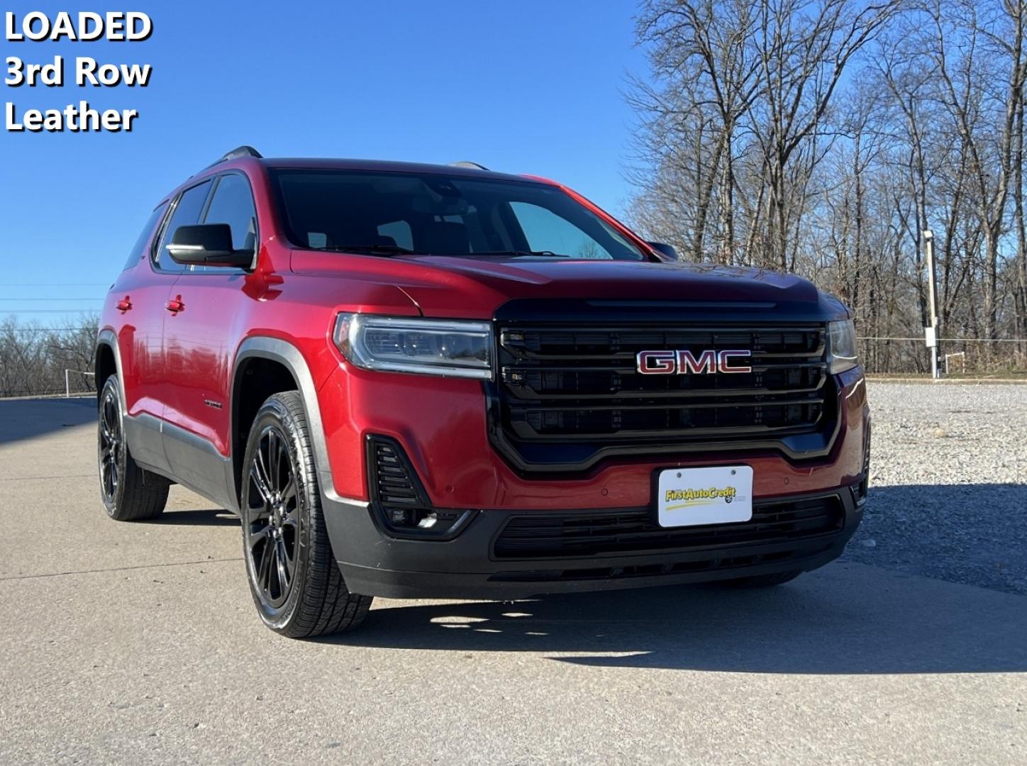 2022 RED /Black GMC Acadia SLT (1GKKNML44NZ) with an 2.0L 4 Cyl. TURBO engine, Automatic transmission, located at 2990 Old Orchard Rd., Jackson, MO, 63755, 37.354214, -89.612106 - 2022 GMC Acadia SLT 124xxx miles Front Wheel Drive 2.0L 4 Cyl. Automatic Leather 3rd Row Navigation Backup Camera Power/Heated Seats Heated Rear Seats Heated Steering Wheel Bluetooth Remote Start Cruise Power Windows/Locks/Mirrors We have financing available and we accept trades! Fil - Photo#0
