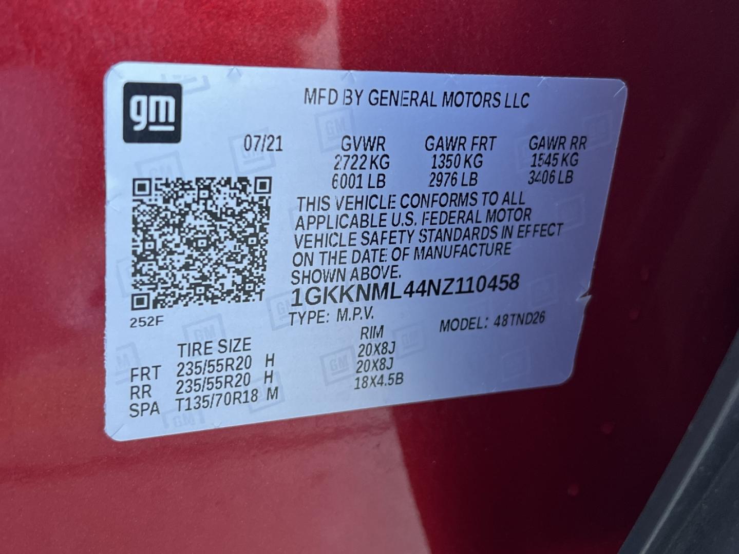 2022 RED /Black GMC Acadia SLT (1GKKNML44NZ) with an 2.0L 4 Cyl. TURBO engine, Automatic transmission, located at 2990 Old Orchard Rd., Jackson, MO, 63755, 37.354214, -89.612106 - 2022 GMC Acadia SLT 124xxx miles Front Wheel Drive 2.0L 4 Cyl. Automatic Leather 3rd Row Navigation Backup Camera Power/Heated Seats Heated Rear Seats Heated Steering Wheel Bluetooth Remote Start Cruise Power Windows/Locks/Mirrors We have financing available and we accept trades! Fil - Photo#54