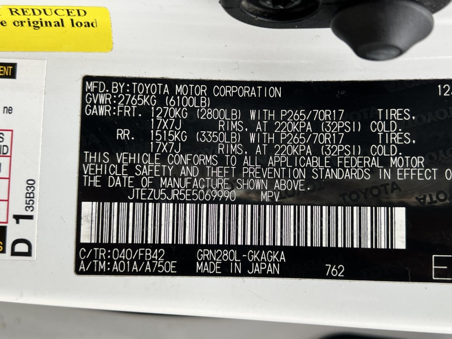 2014 WHITE /Tan Toyota 4Runner SR5 2WD (JTEZU5JR5E5) with an 4.0L V6 engine, Automatic transmission, located at 2990 Old Orchard Rd., Jackson, MO, 63755, 37.354214, -89.612106 - 2014 Toyota 4Runner SR5 196xxx miles Rear Wheel Drive 4.0L V6 Automatic Navigation Backup Camera Power Driver Seat Bluetooth Cruise Power Windows/Locks/Mirrors We have financing available and we accept trades! Fill out a credit application on our website or come by today! If you have any - Photo#47