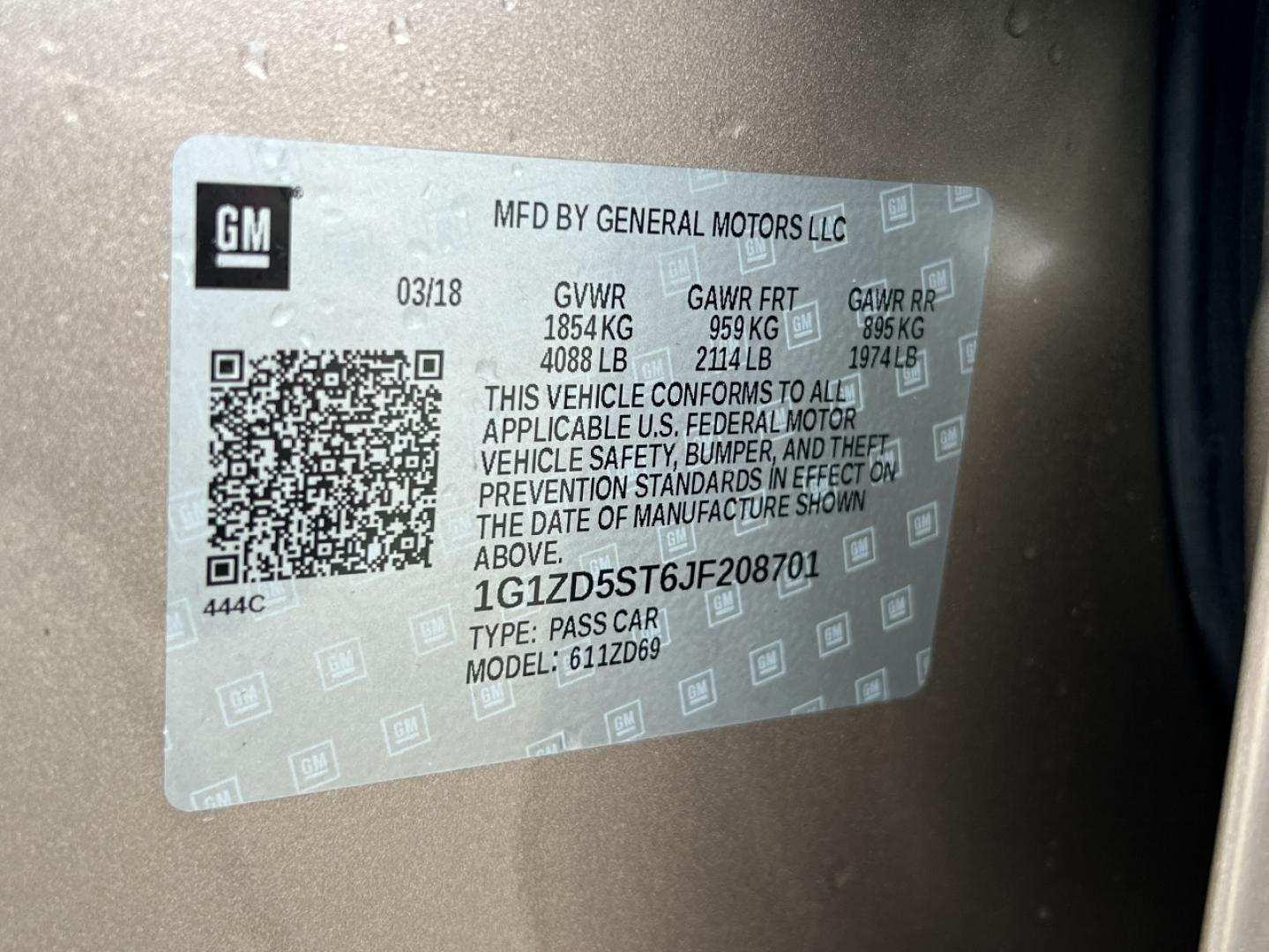 2018 TAN /Black Chevrolet Malibu LT (1G1ZD5ST6JF) with an 1.5L 4 Cyl. engine, Automatic transmission, located at 2990 Old Orchard Rd., Jackson, MO, 63755, 37.354214, -89.612106 - 2018 Chevrolet Malibu LT 96xxx miles Front Wheel Drive 1.5L 4 Cyl. Automatic Backup Camera Power Driver Seat Bluetooth Remote Start Cruise Power Windows/Locks/Mirrors We have financing available and we accept trades! Fill out a credit application on our website or come by today! If you h - Photo#49