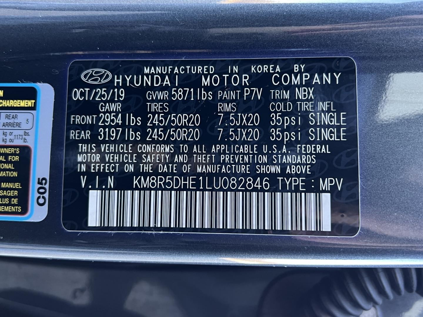 2020 GRAY /Black Hyundai Palisade Limited AWD (KM8R5DHE1LU) with an 3.8L V6 engine, Automatic transmission, located at 2990 Old Orchard Rd., Jackson, MO, 63755, 37.354214, -89.612106 - 2020 Hyundai Palisade Limited 1-Owner 125xxx miles All Wheel Drive 3.8L V6 Automatic Leather 3rd Row Navigation Power/Heated/Cooled Seats Heated/Cooled Rear Seats Heated Steering Wheel Backup Camera Sunroof Bluetooth Remote Start Heads Up Display Cruise Power Windows/Locks/Mirrors - Photo#54