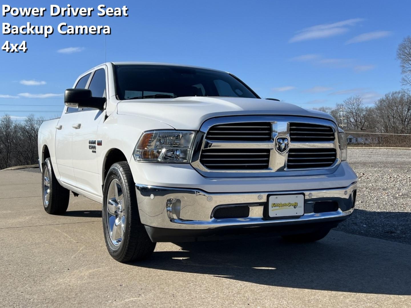 2019 WHITE /Gray RAM 1500 SLT Crew Cab SWB 4WD (1C6RR7LT9KS) with an 5.7L V8 engine, Automatic transmission, located at 2990 Old Orchard Rd., Jackson, MO, 63755, 37.354214, -89.612106 - 2019 Ram 1500 Classic Big Horn 120xxx miles 4x4 5.7L V8 HEMI Automatic Backup Camera Power Driver Seat Bluetooth Remote Start Cruise Power Windows/Locks/Mirrors We have financing available and we accept trades! Fill out a credit application on our website or come by today! If you have an - Photo#0