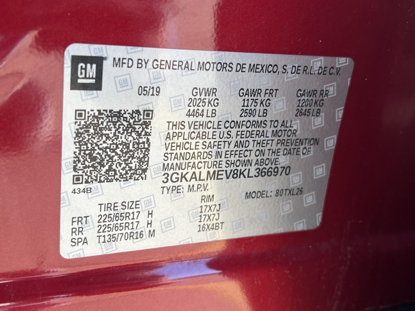 2019 RED /Black GMC Terrain SLE (3GKALMEV8KL) with an 1.4L 4 Cyl. TURBO engine, Automatic transmission, located at 2990 Old Orchard Rd., Jackson, MO, 63755, 37.354214, -89.612106 - 2019 GMC Terrain SLE 72xxx miles Front Wheel Drive 1.5L 4 Cyl. Automatic Backup Camera Bluetooth Cruise Power Windows/Locks/Mirrors We have financing available and we accept trades! Fill out a credit application on our website or come by today! If you have any questions, give us a call at - Photo#41