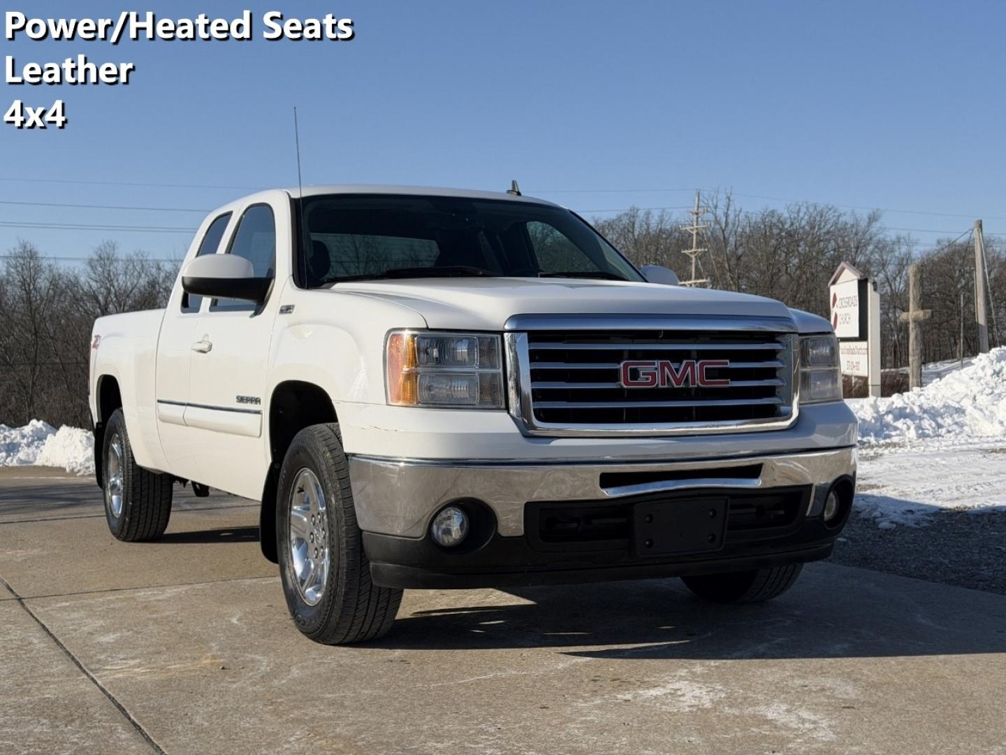 2010 WHITE /Black GMC Sierra 1500 SLT Ext. Cab 4WD (1GTSKWE31AZ) with an 5.3L V8 engine, Automatic transmission, located at 2990 Old Orchard Rd., Jackson, MO, 63755, 37.354214, -89.612106 - 2010 GMC Sierra 1500 SLT 163xxx miles 4x4 5.3L V8 Automatic Power/Heated Seats Remote Start Cruise Power Windows/Locks/Mirrors We have financing available and we accept trades! Fill out a credit application on our website or come by today! If you have any questions, give us a call at (573) - Photo#0