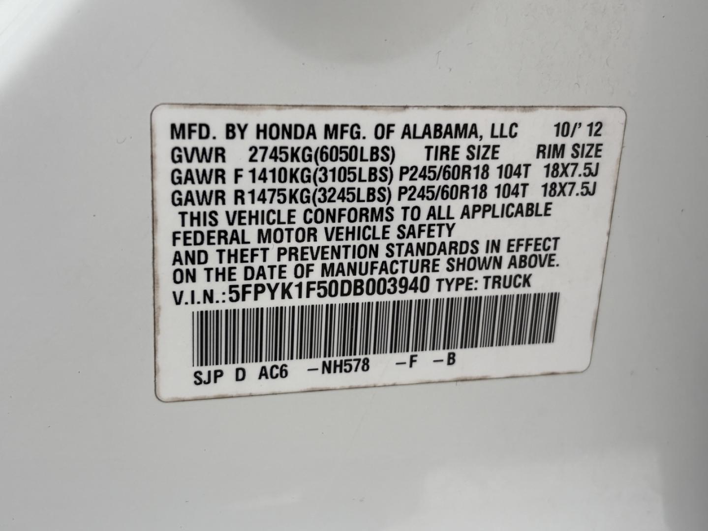 2013 WHITE /Gray Honda Ridgeline RTL (5FPYK1F50DB) with an 3.5L V6 engine, Automatic transmission, located at 2990 Old Orchard Rd., Jackson, MO, 63755, 37.354214, -89.612106 - 2013 Honda Ridgeline RTL 80xxx miles 4x4 3.5L V6 Automatic Leather Navigation Power/Heated Seats Backup Camera Sunroof Cruise Power Windows/Locks/Mirrors We have financing available and we accept trades! Fill out a credit application on our website or come by today! If you have any ques - Photo#52